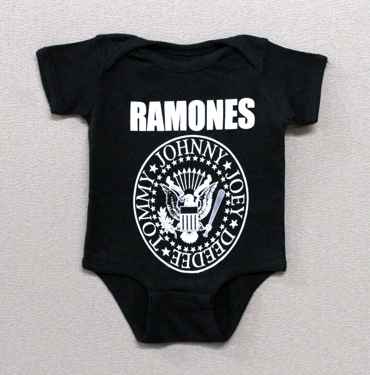 Ramones Seal Logo Onesie - Black