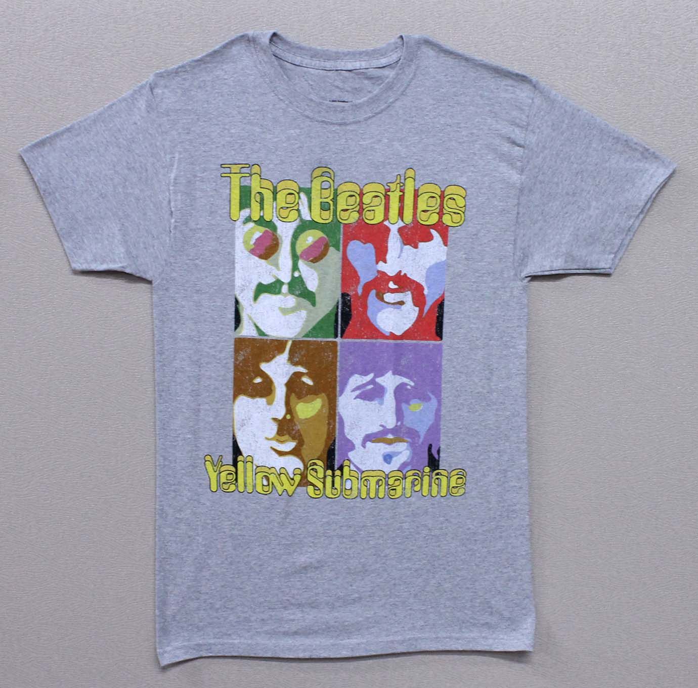 Beatles Yellow Submarine Squares - Heather Grey