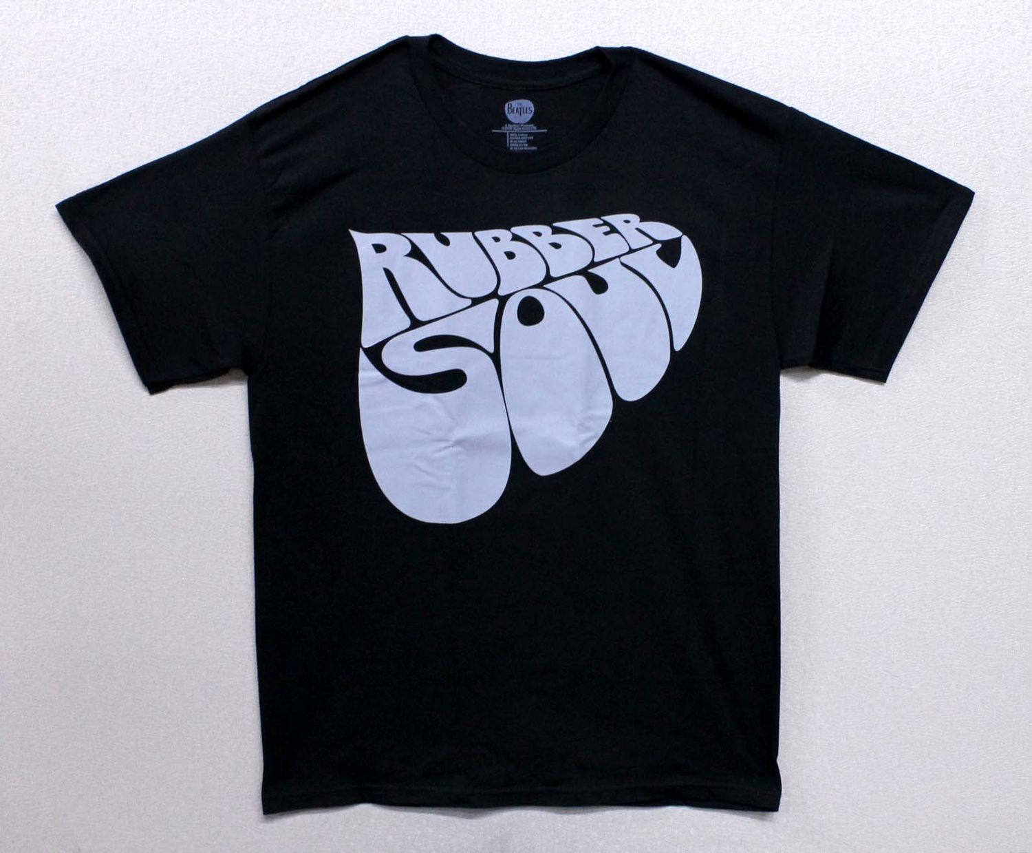 Beatles Rubber Soul Grey Logo - Black