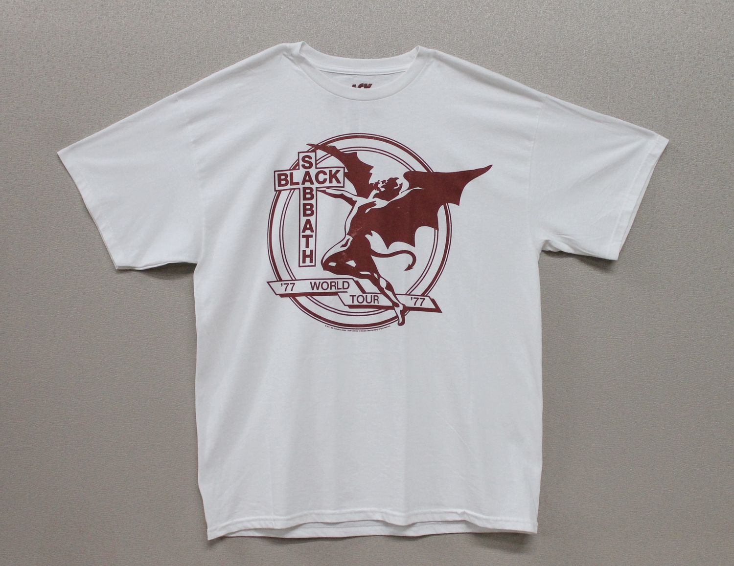 Black Sabbath 77 World Tour Red on White