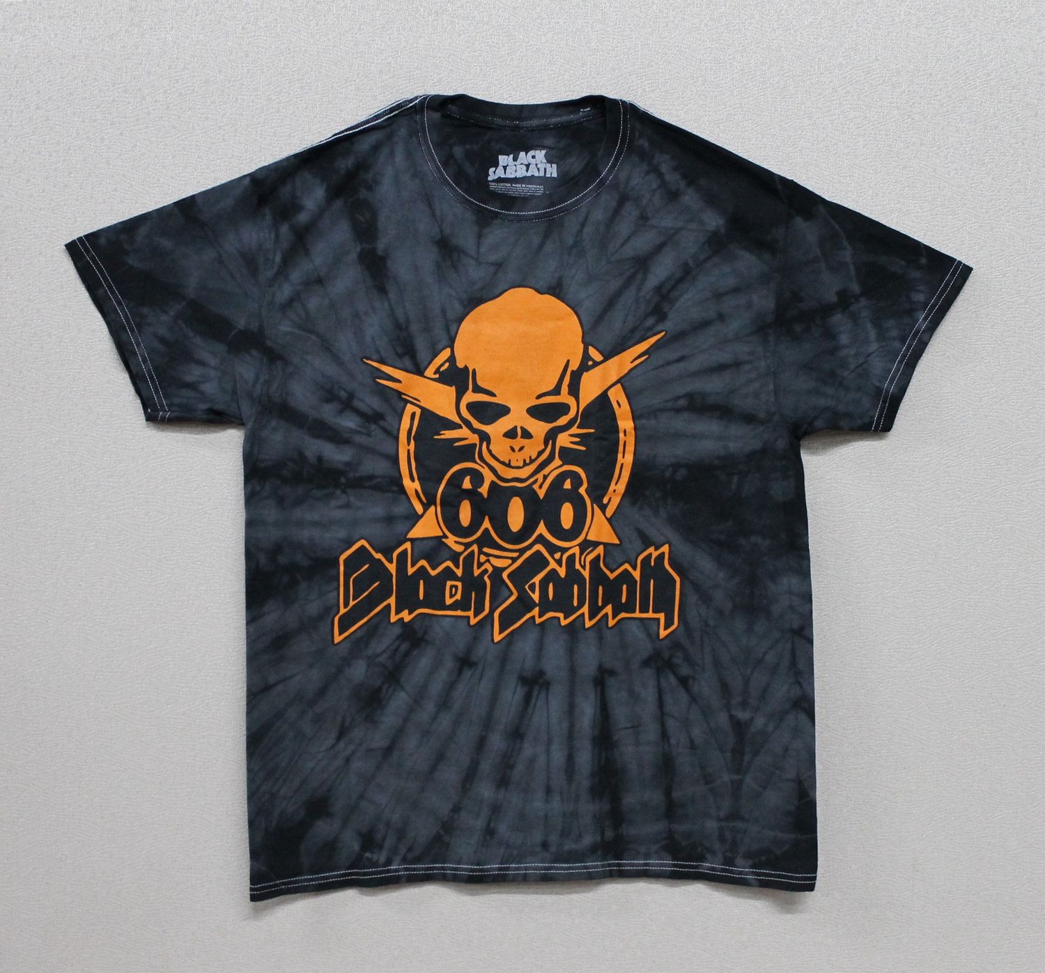 Black Sabbath Orange Skull 666 Tye-dye