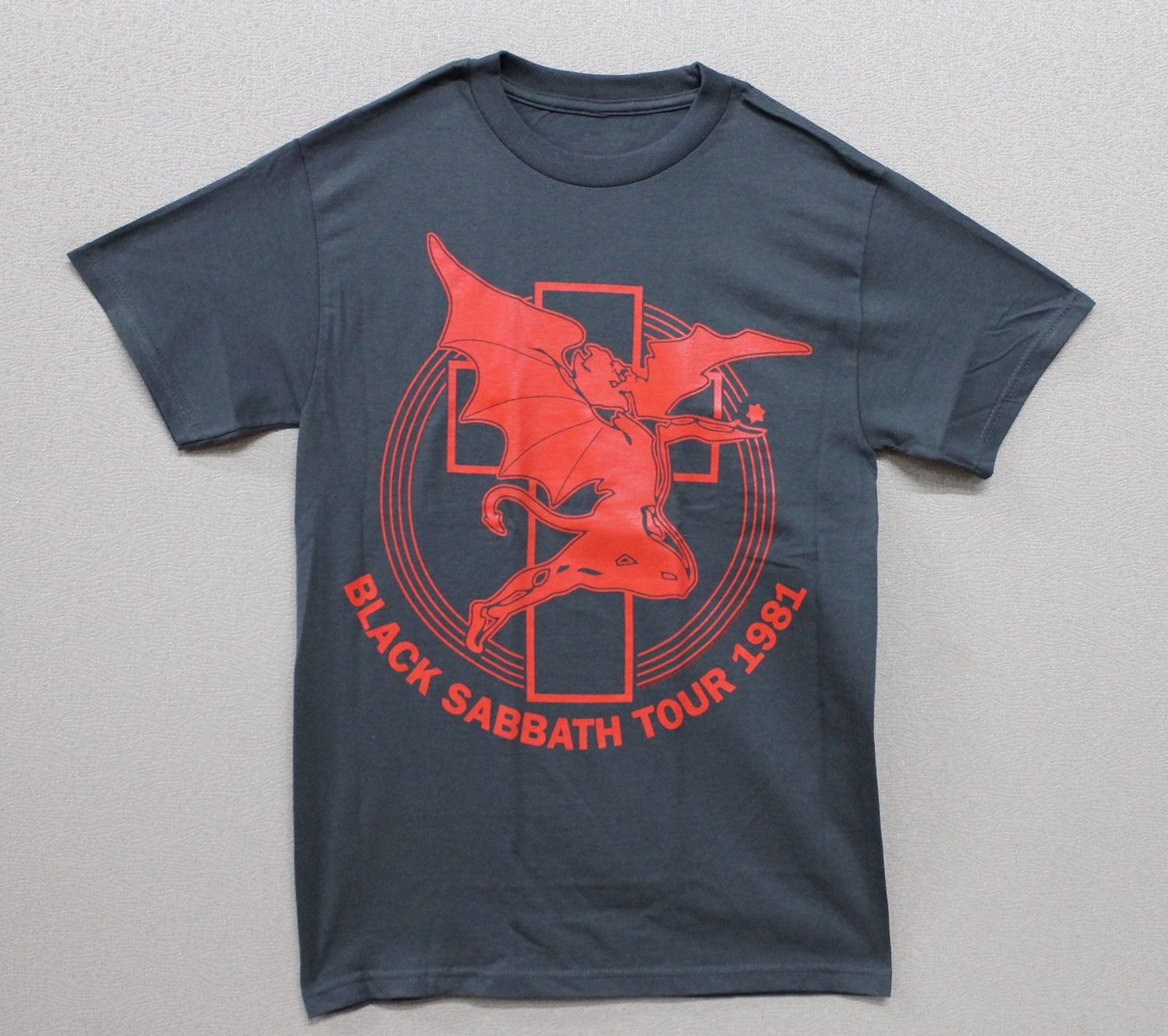 Black Sabbath Tour 1981 Red on Grey