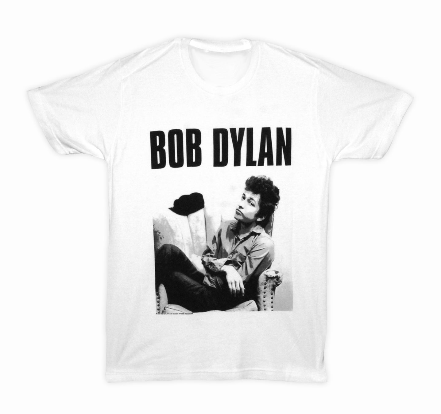 Bob Dylan Sitting - White