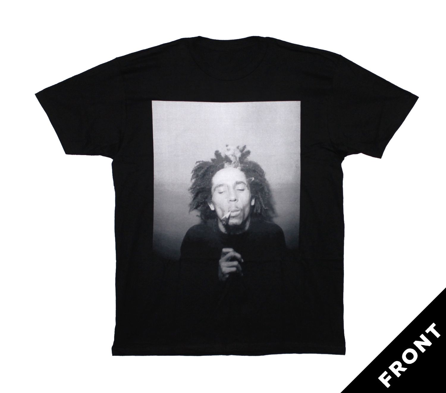 Bob Marley Smoking B&amp;W - Black