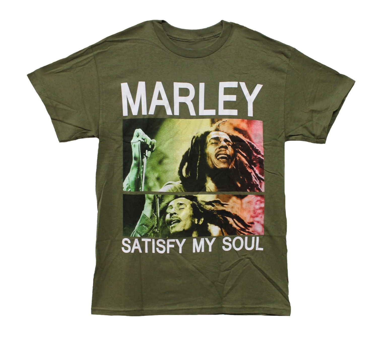 Bob Marley Satisfy My Soul - Army Green