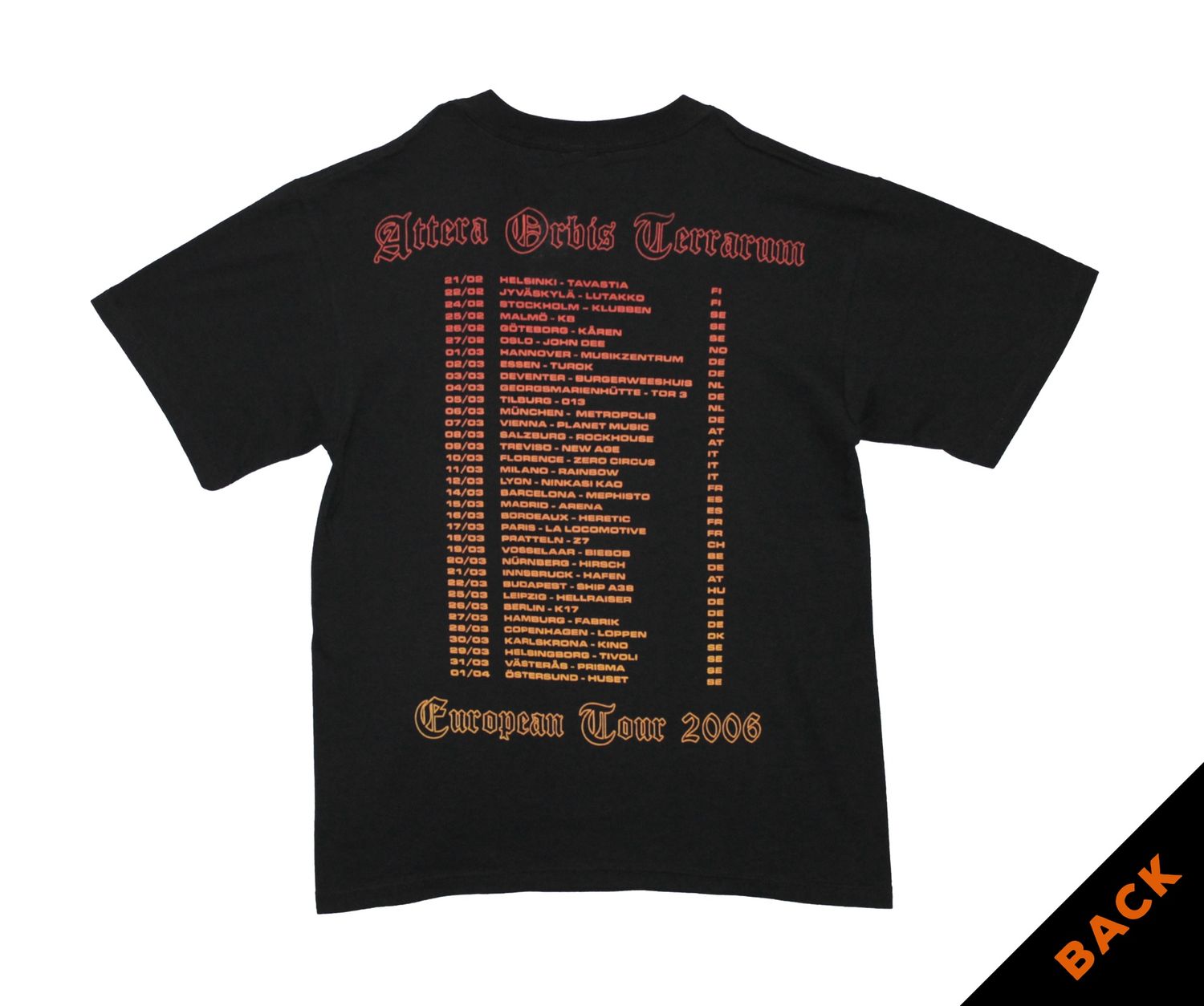 Dark Funeral 2006 Tour - Black