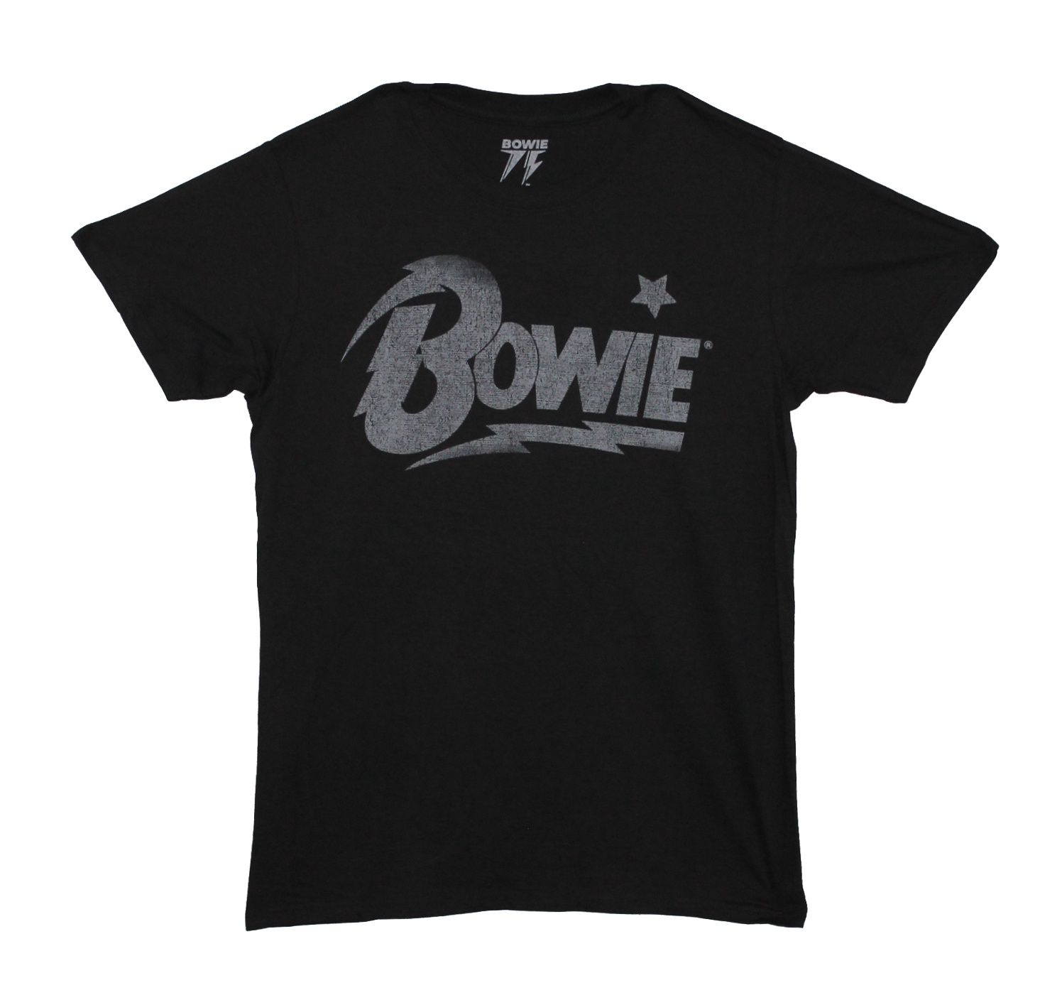 David Bowie Distressed Logo - Black