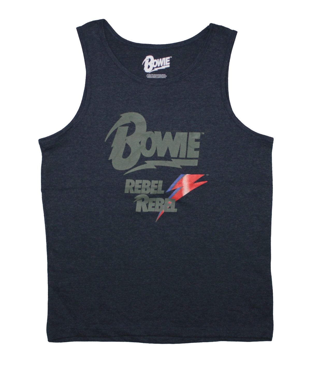 David Bowie Rebel Rebel Tank Top - Navy