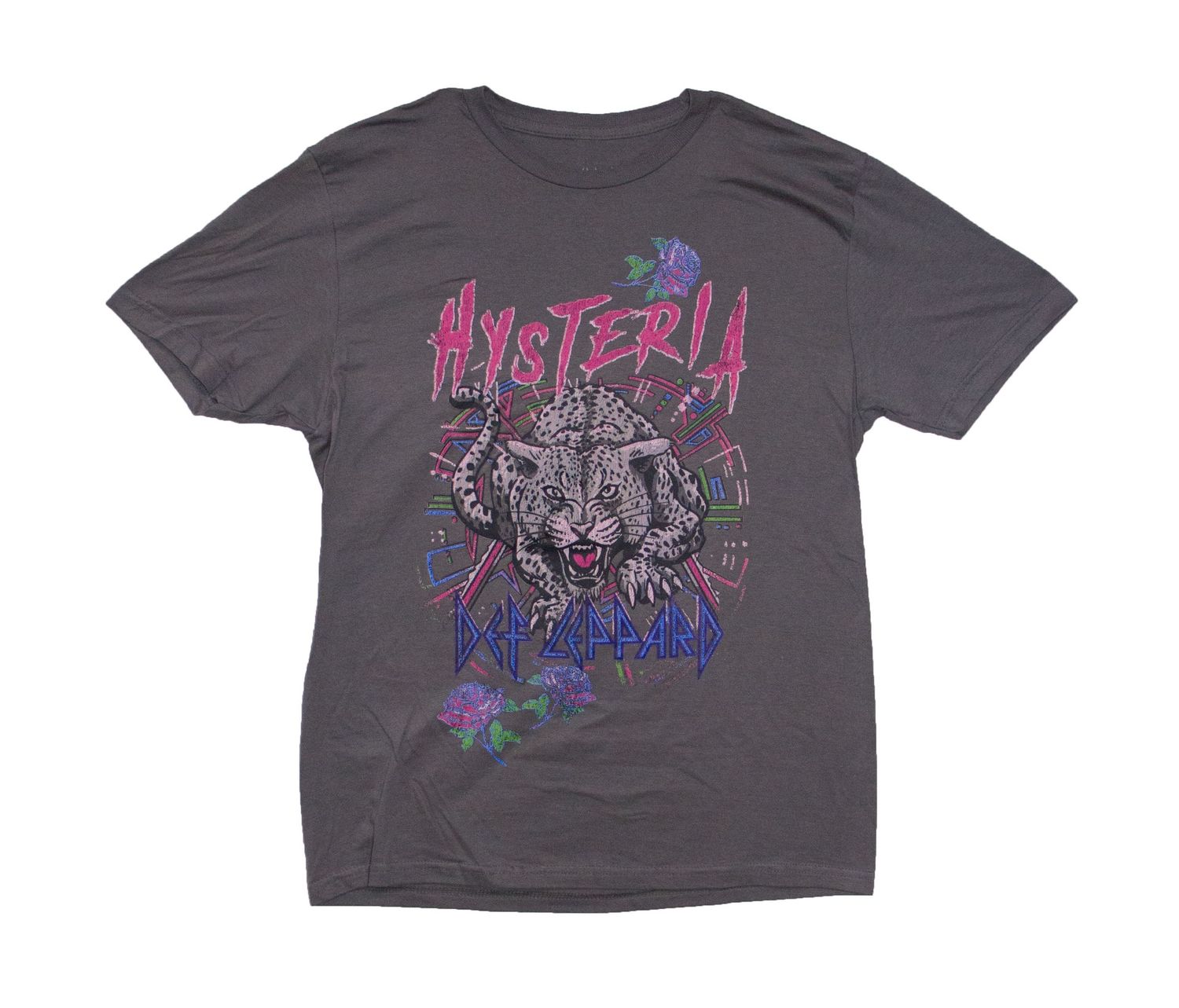 Def Leppard - Rose White Leopard Hysteria - GREY
