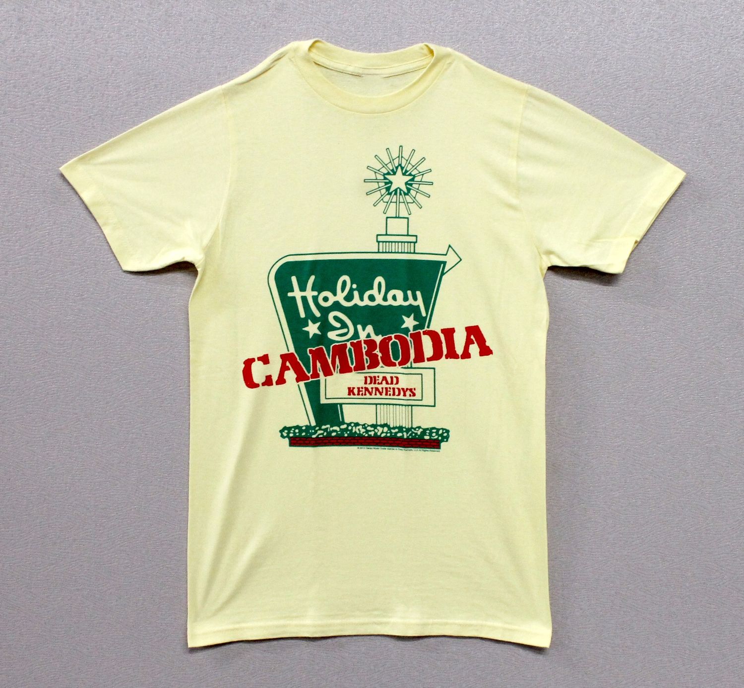 Dead Kennedys Cambodia Sign - Pale Yellow