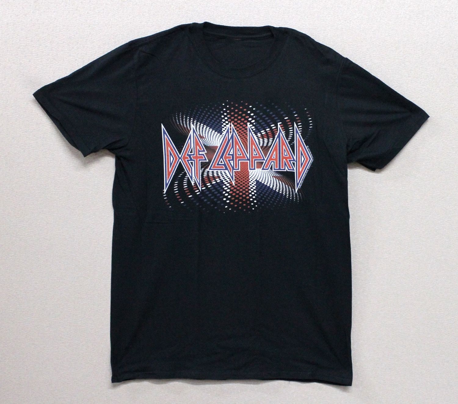 Def Leppard UK Flag Dotted-Black