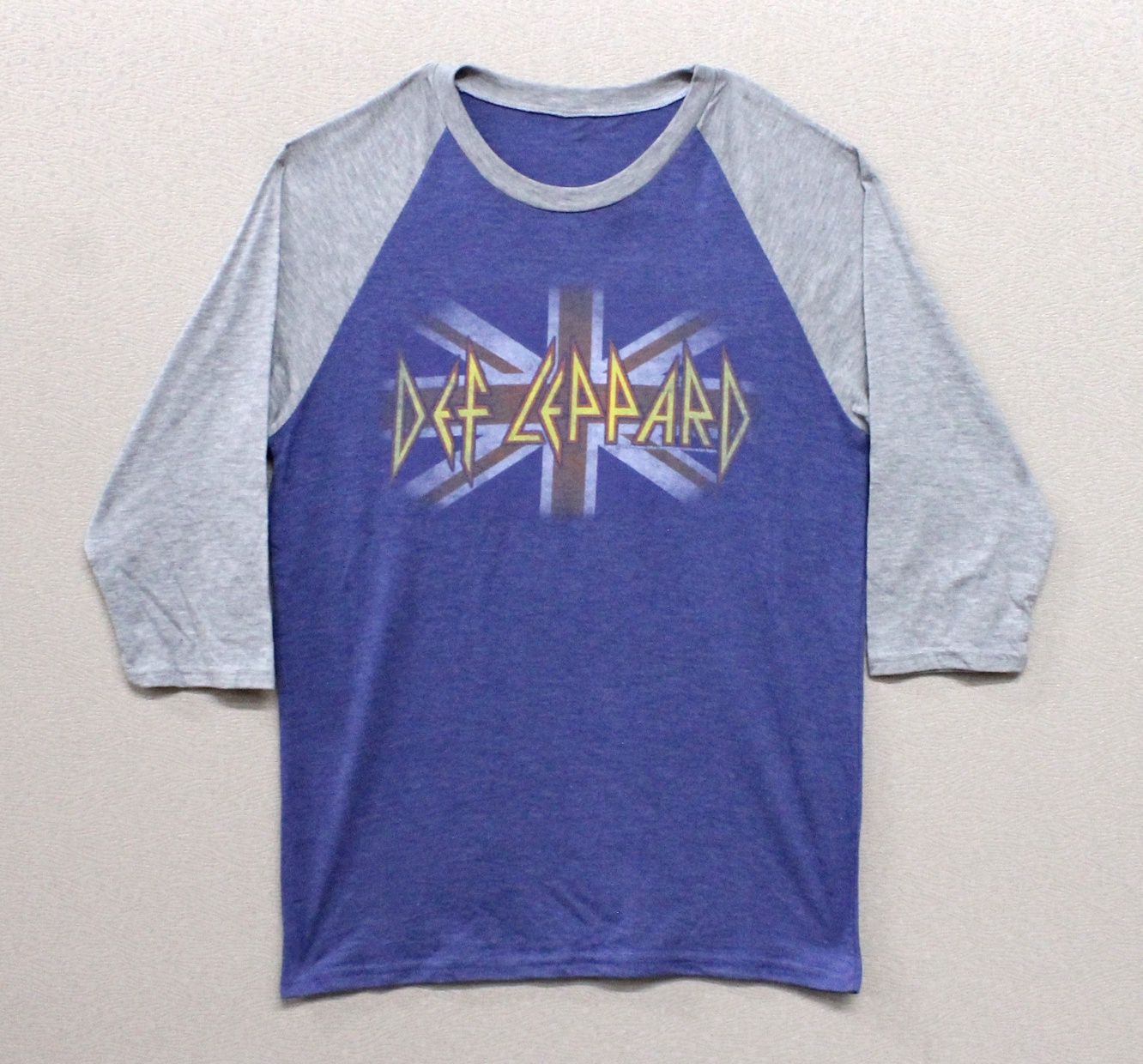 Def Leppard Baseball Tee-Light Blue
