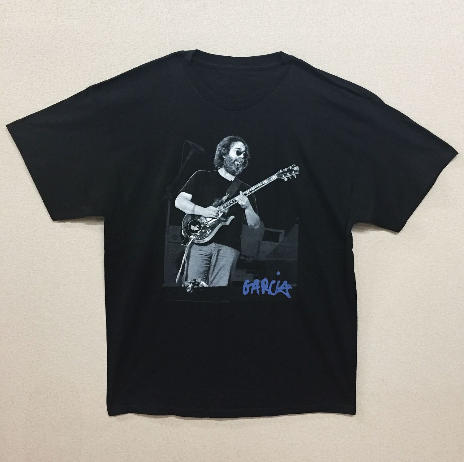 Grateful Dead Jerry Garcia B&amp;W Portrait Blue Sign.