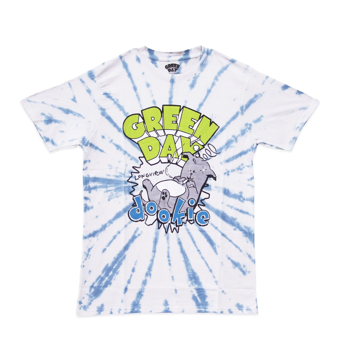 Green Day - Dookie Longview Dip Dye - WHT/BLU TD