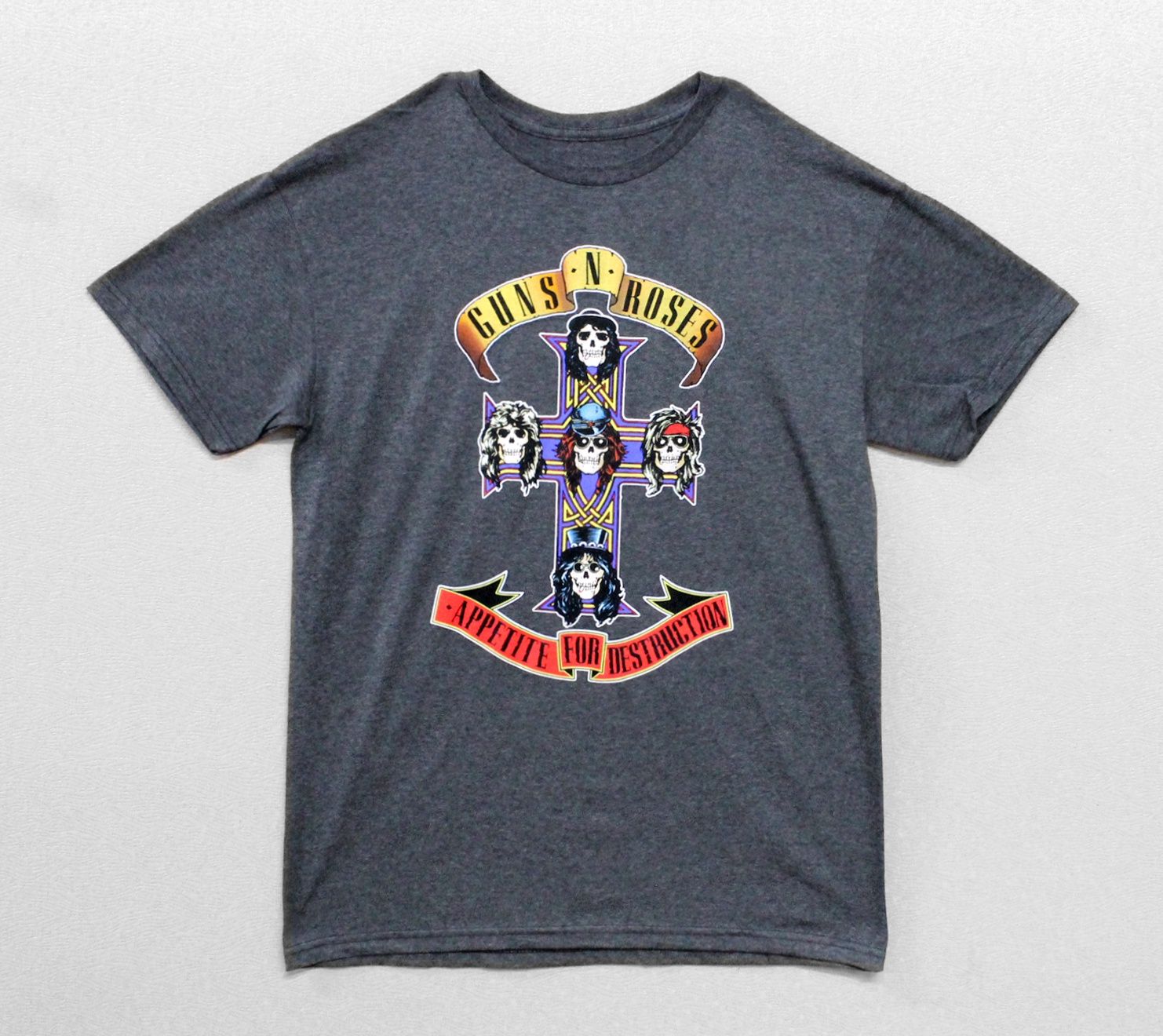 Guns N Roses Appetite Cross - Heather Grey
