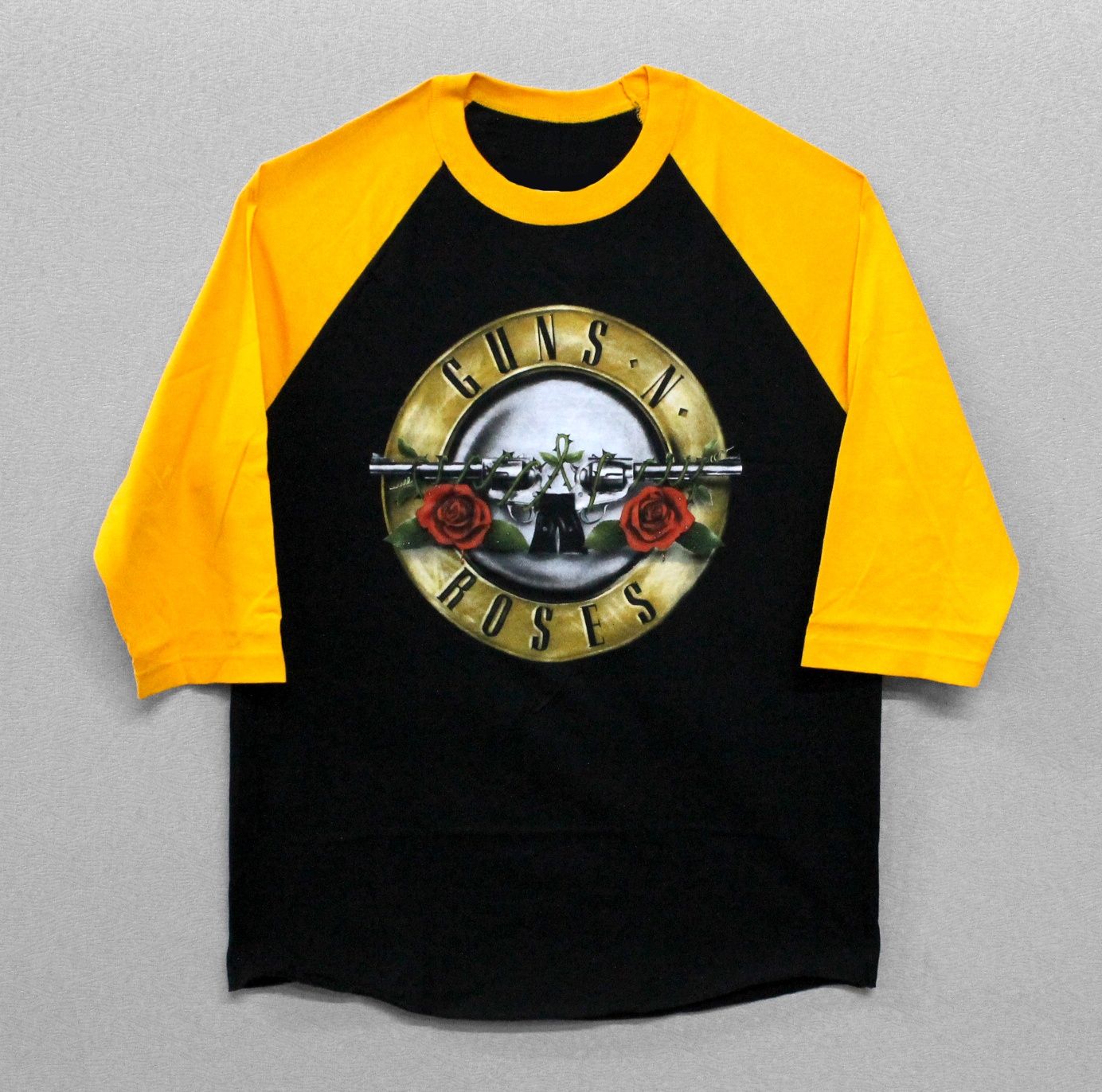 Guns N Roses Bullet Baseball Tee - Black/Gold