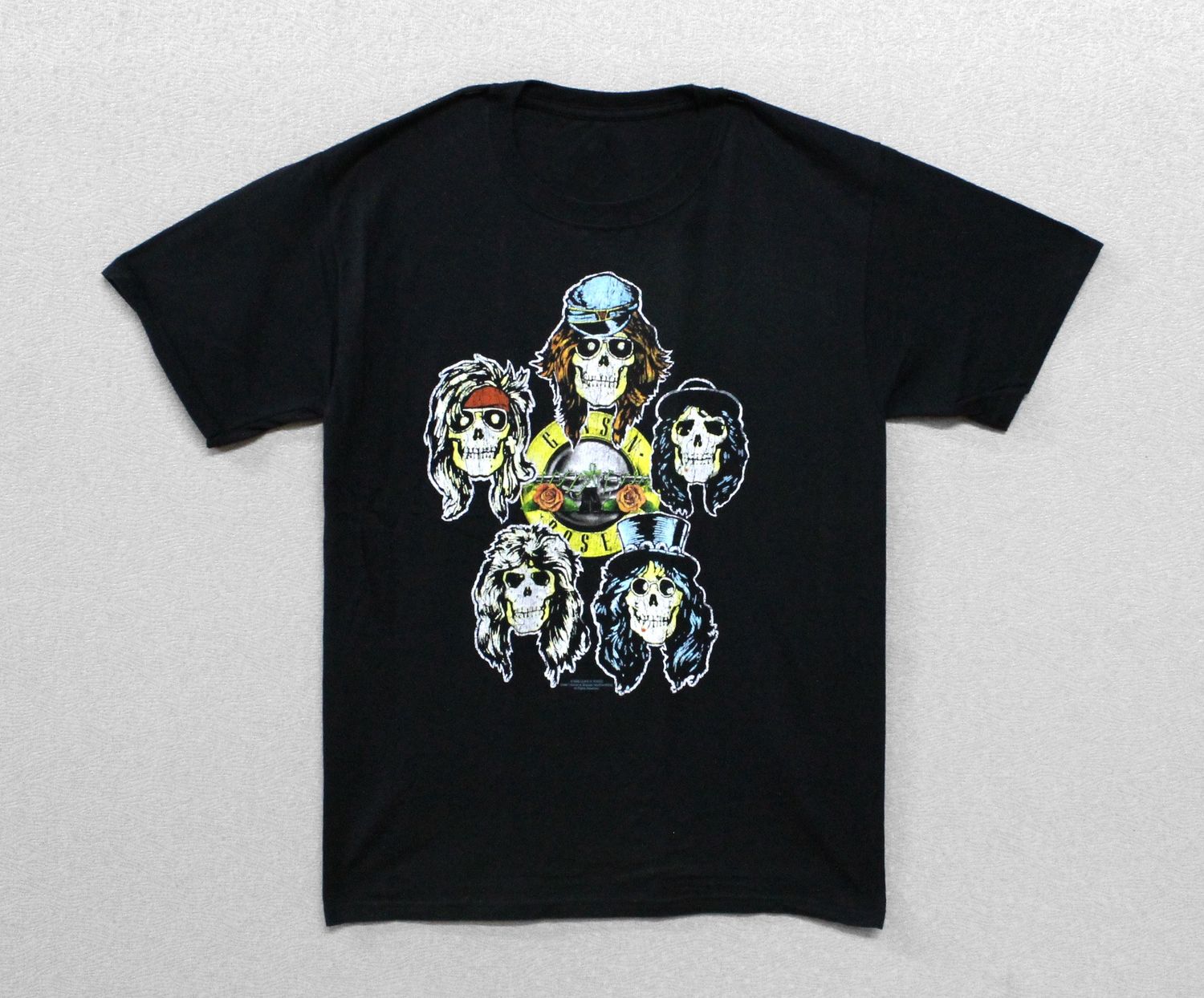 Guns N Roses Five Skulls Bullet - Black