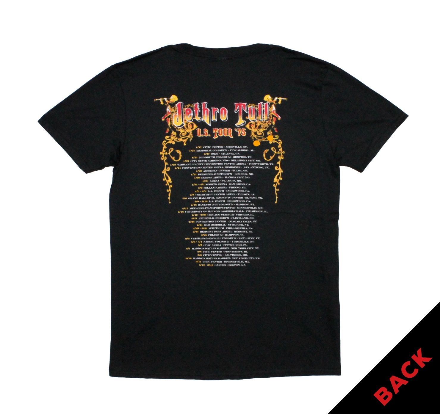 Jethro Tull Tour 75 Circle - Black