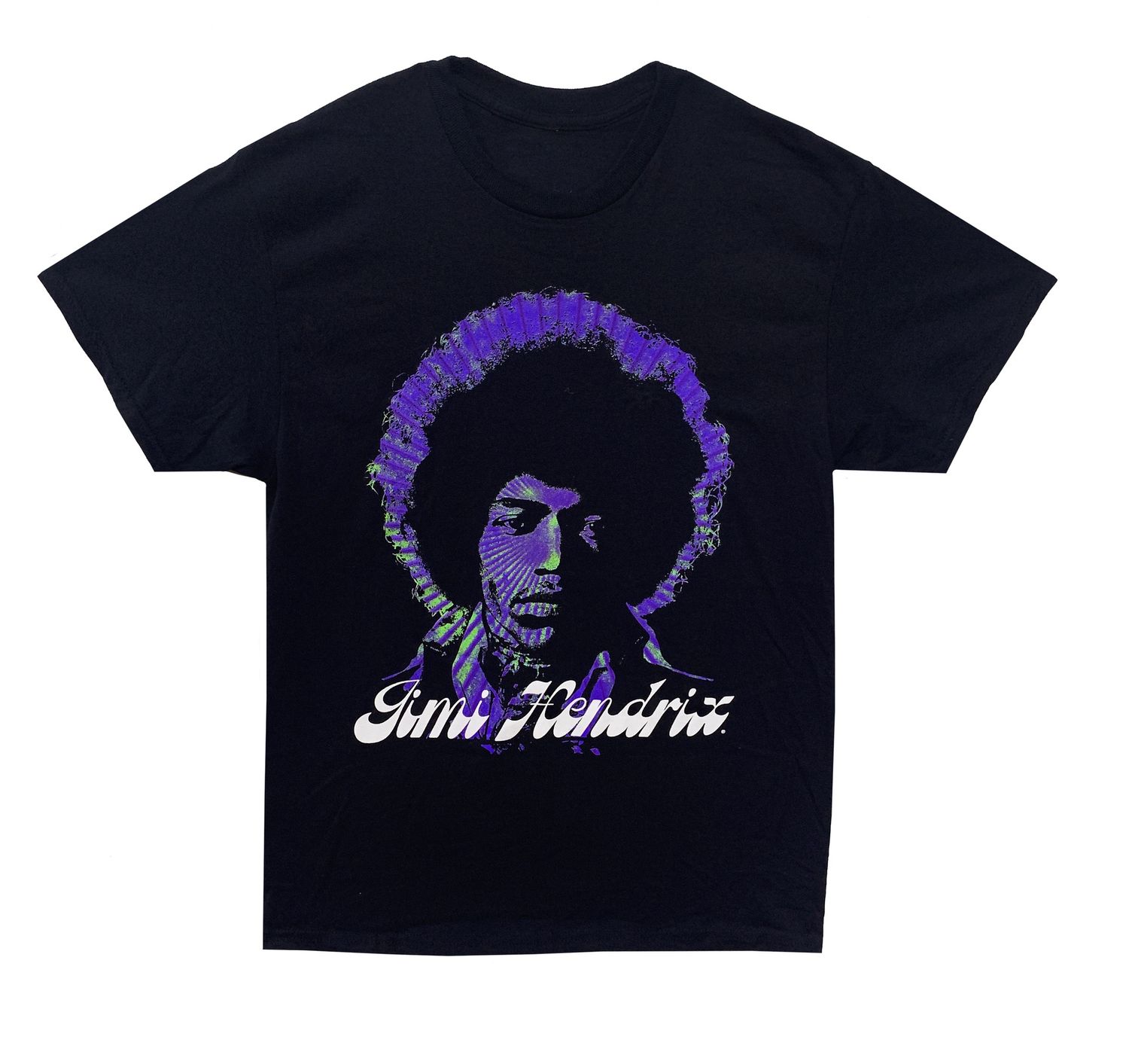 Jimi Hendrix Purple &amp; Green Face - BLK
