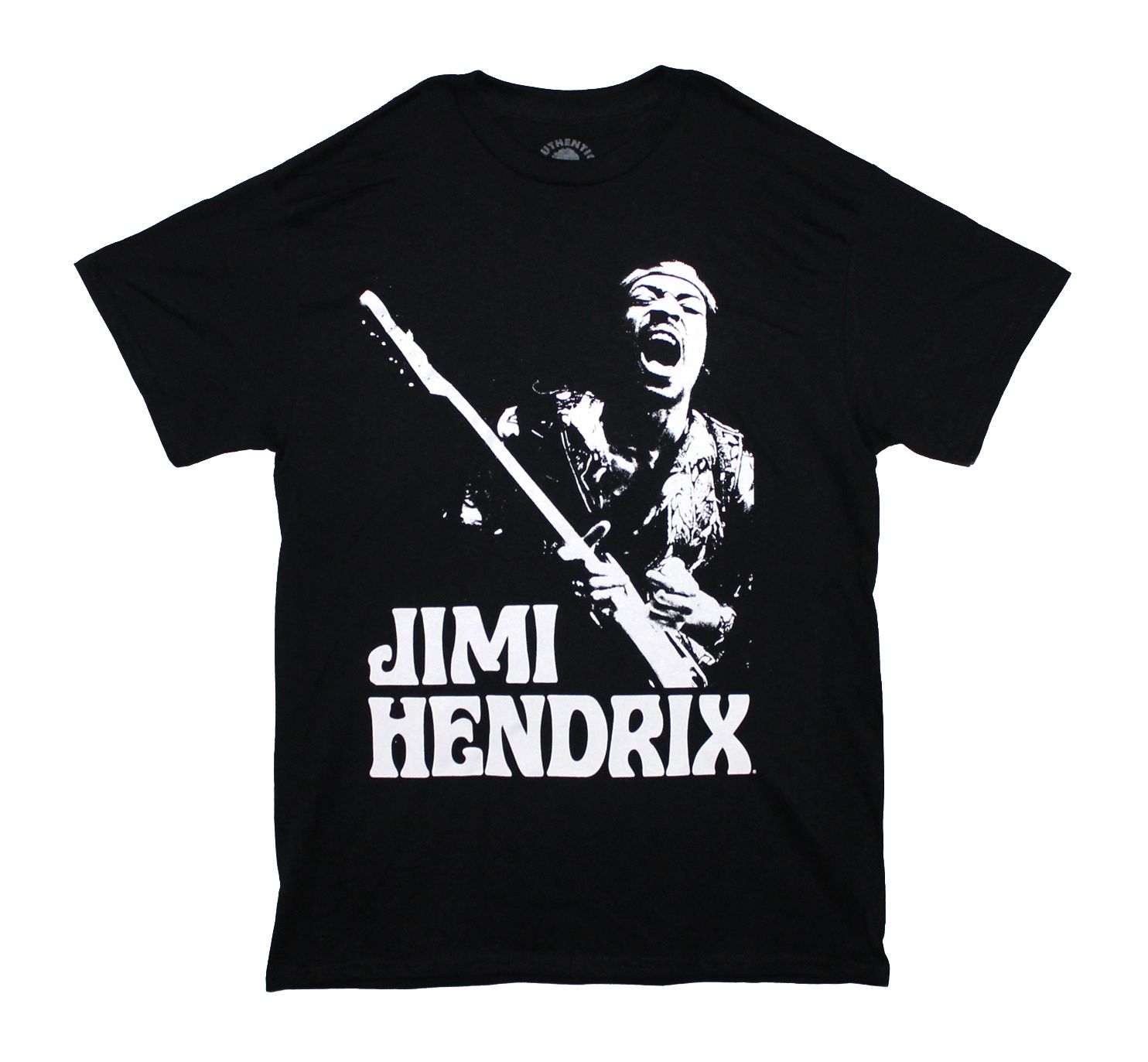 Jimi Hendrix Playing Guitar - Black