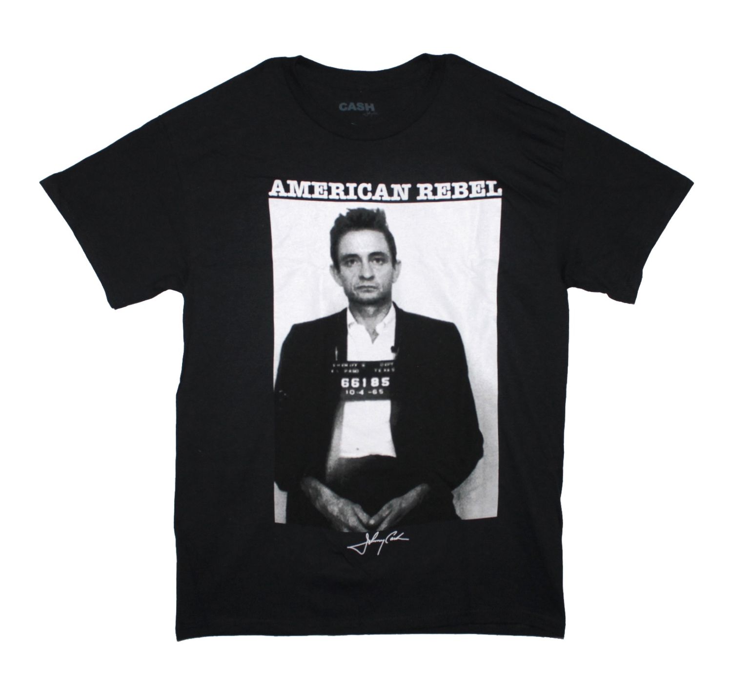 Johnny Cash American Rebel Mugshot - Black