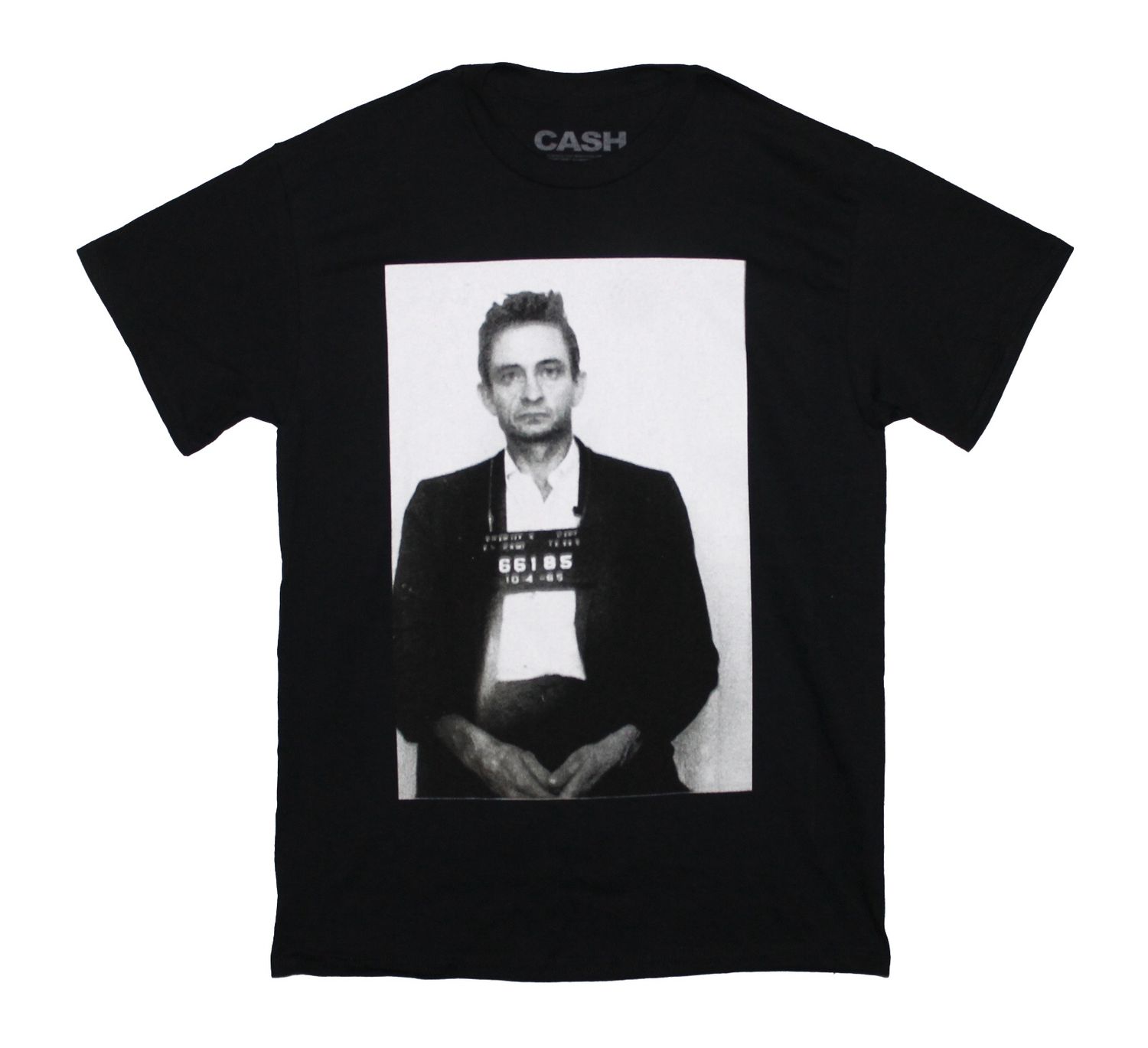 Johnny Cash Wanted Mug Shot - Black
