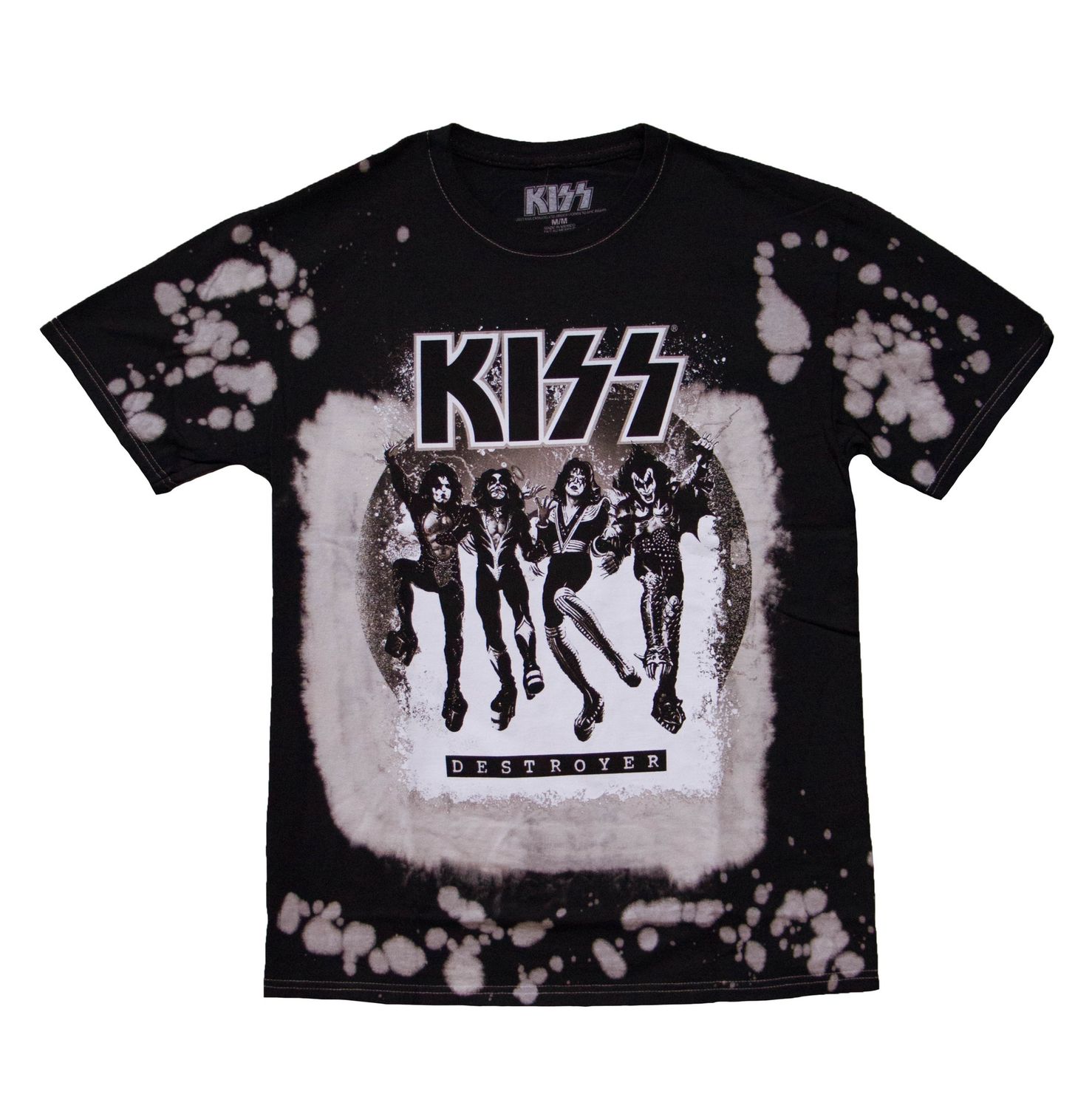 Kiss Destroyer Black Bleach Splatter