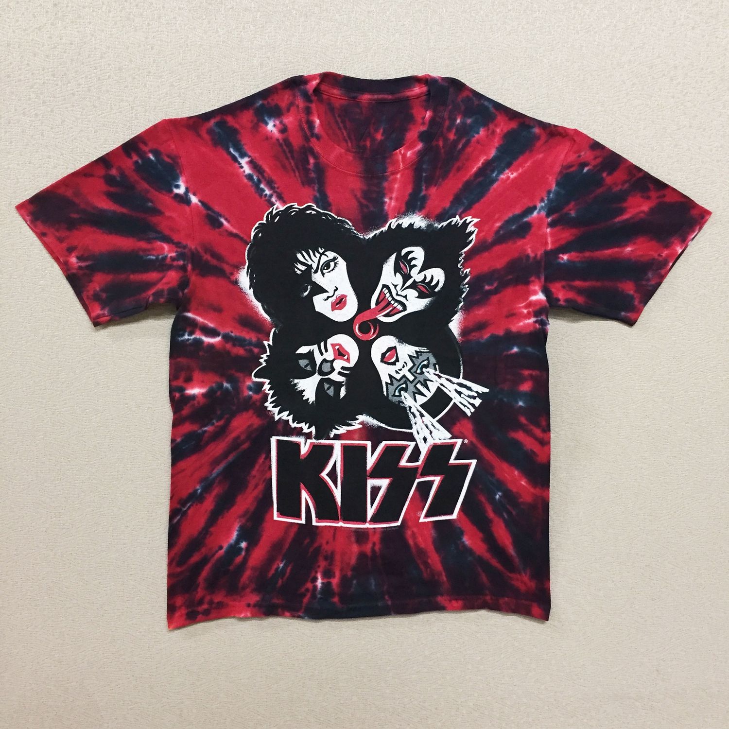 Kiss Rock and Roll Over Red Tye Dye