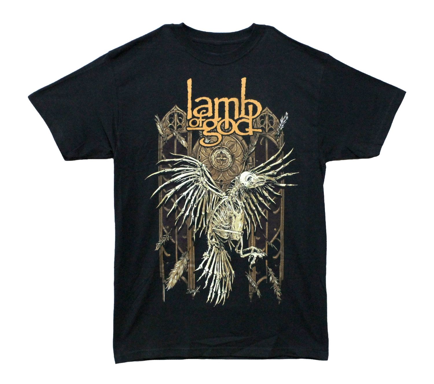 Lamb of God Brown Logo Crow - Black