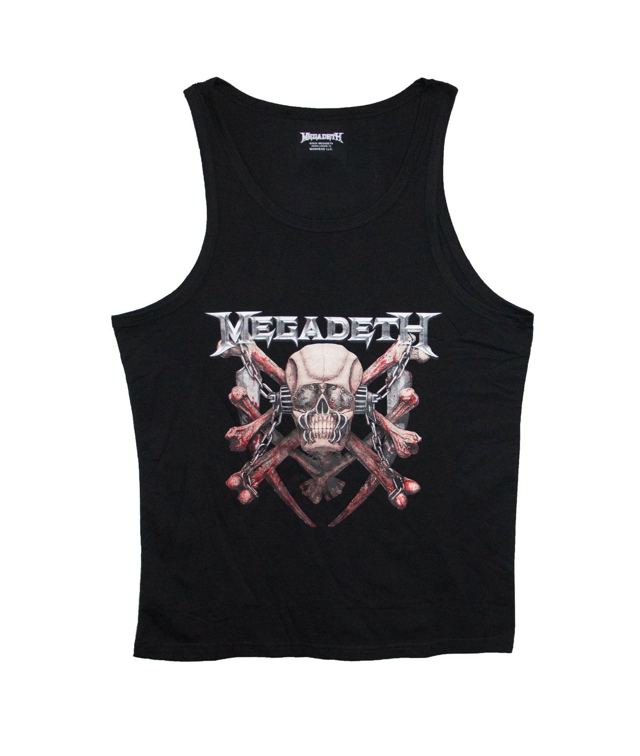 Megadeth - Skull, Bones, Chains Tank Top - BLK