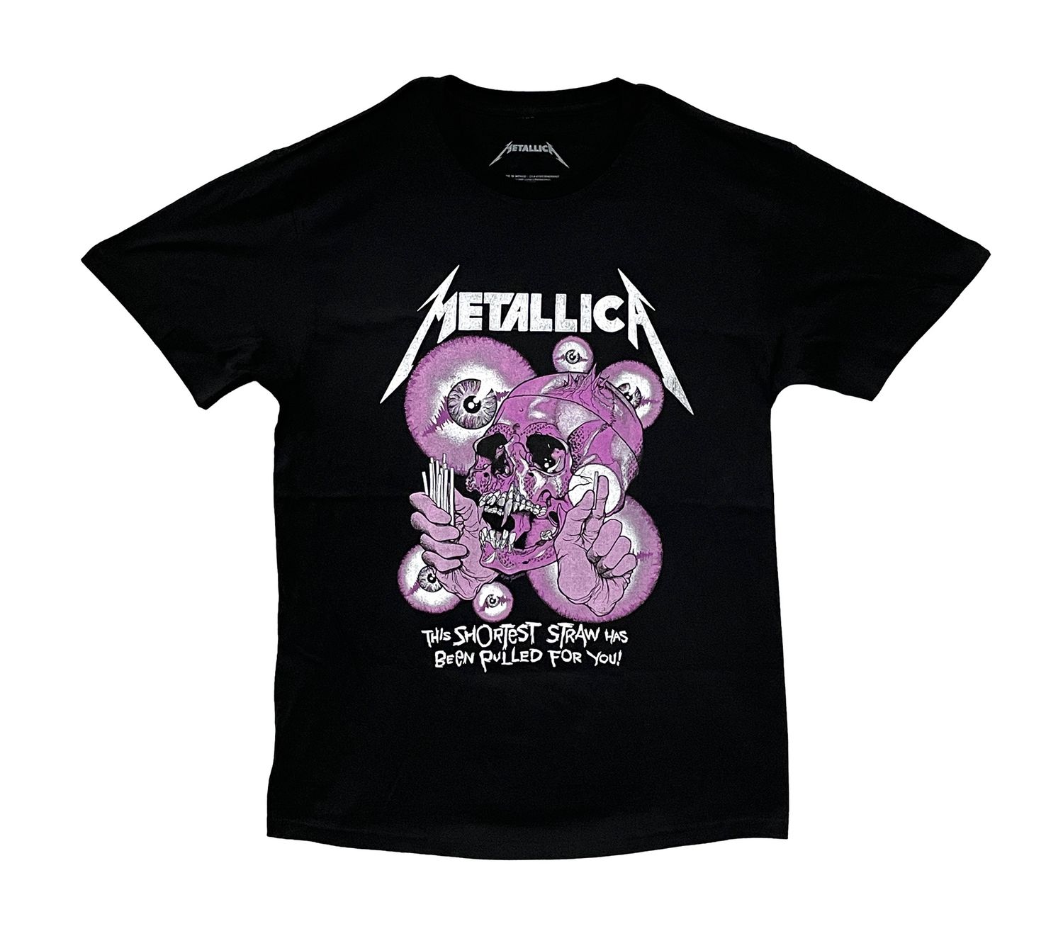 Metallica Pink Shortest Straw -BLK