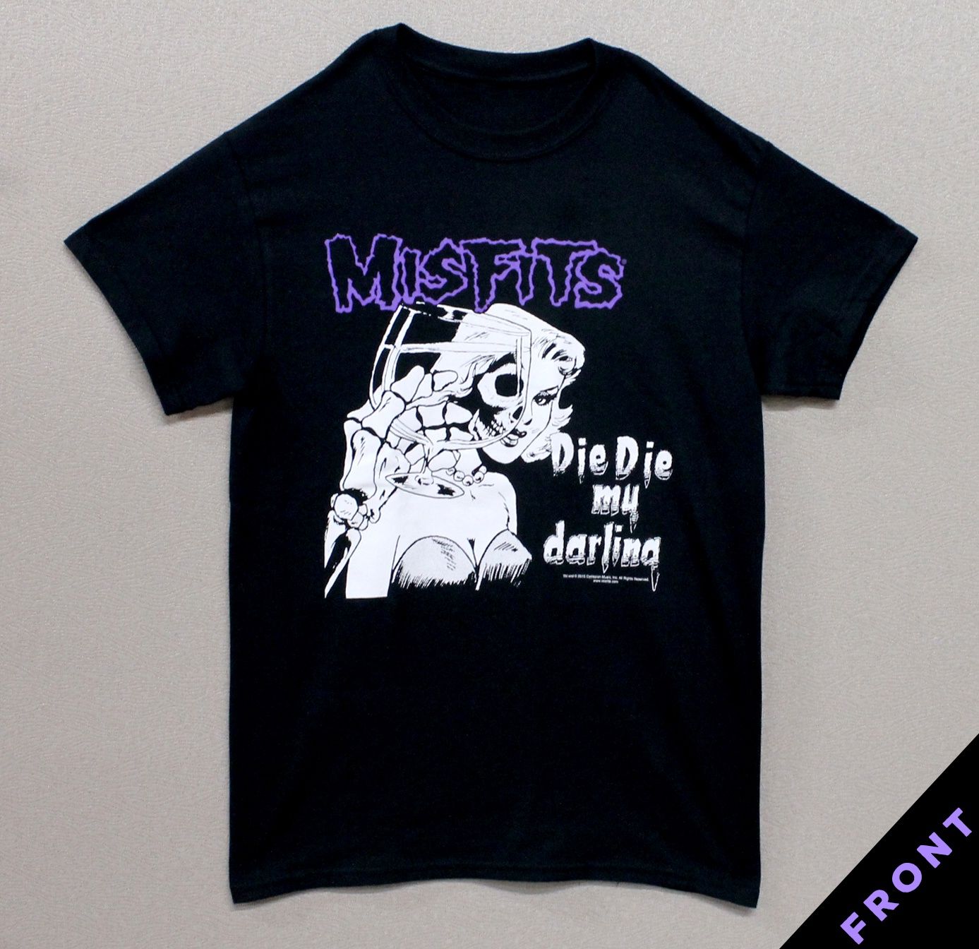 Misfits Die Die My Darling Back Logo - Black