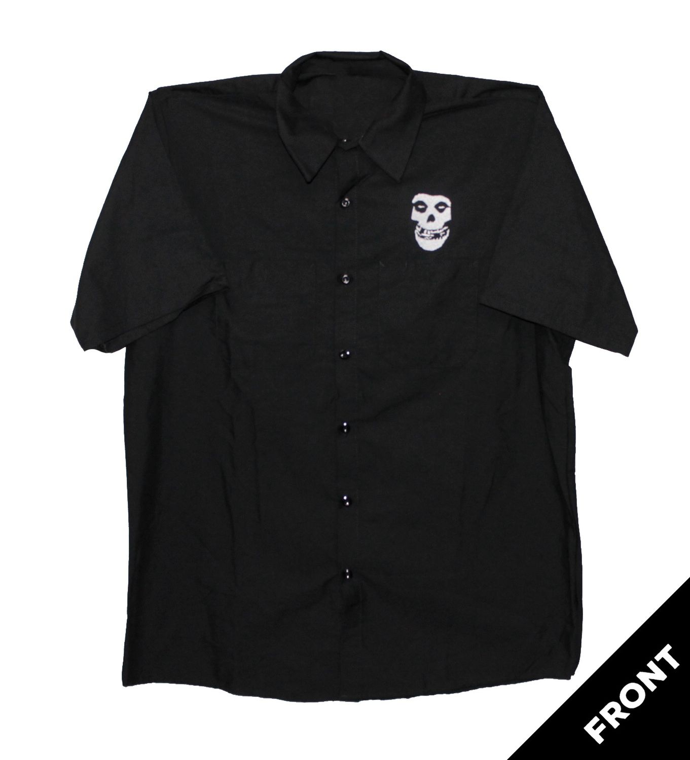 Misfits Embroidered Work Shirt - Black