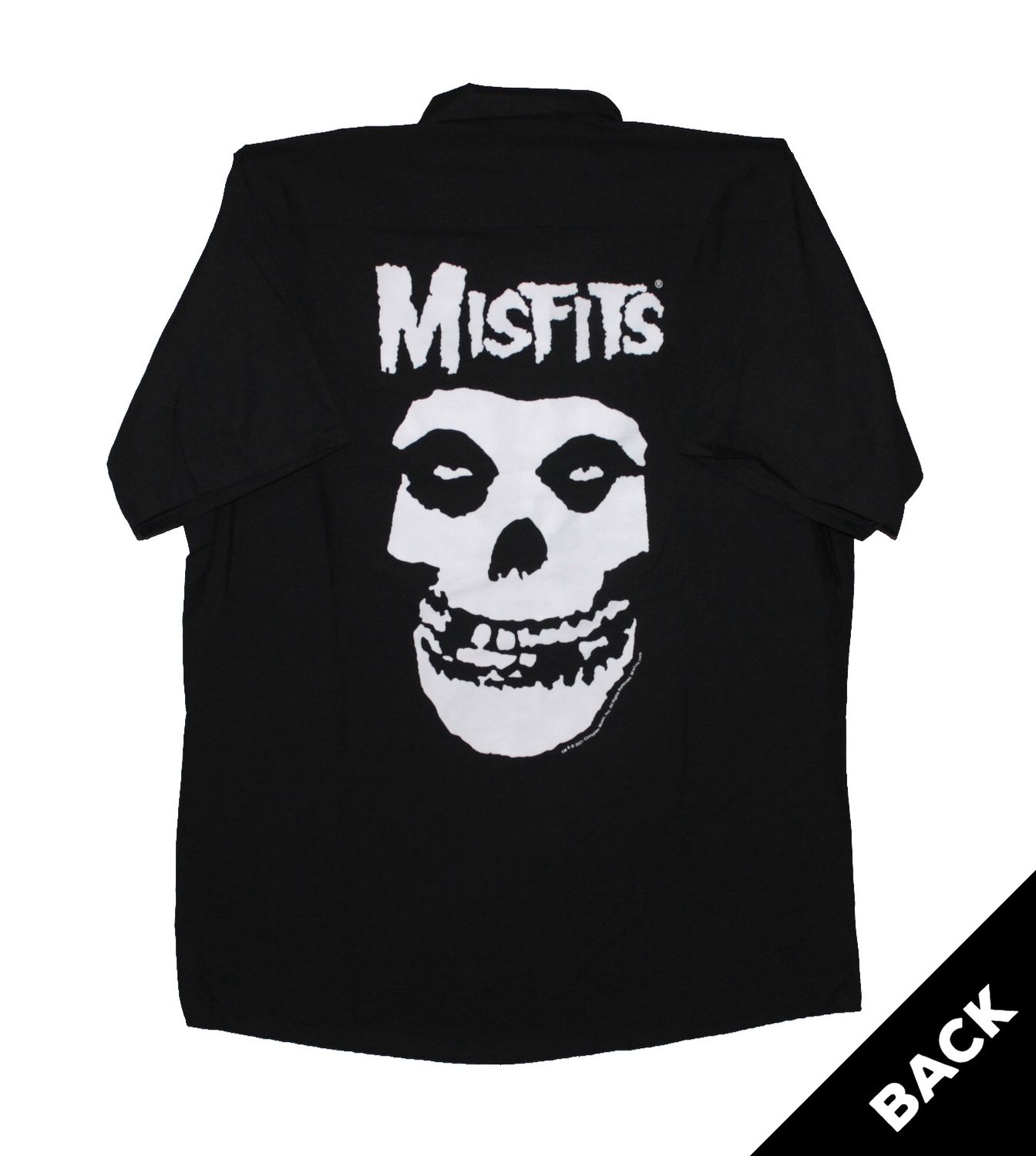 Misfits Embroidered Work Shirt - Black