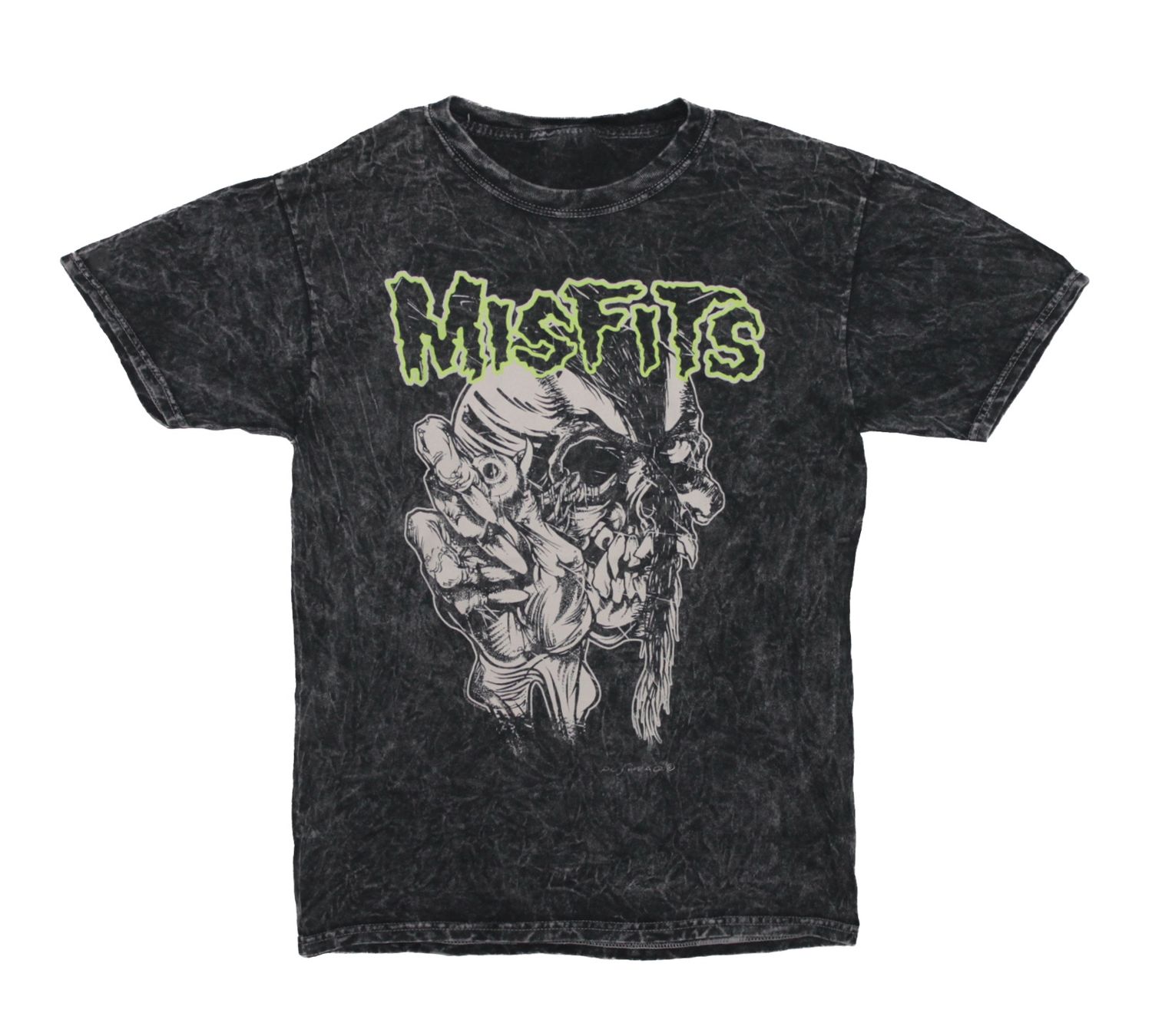 Misfits Skull w/ Eye - Acid Wash BLK