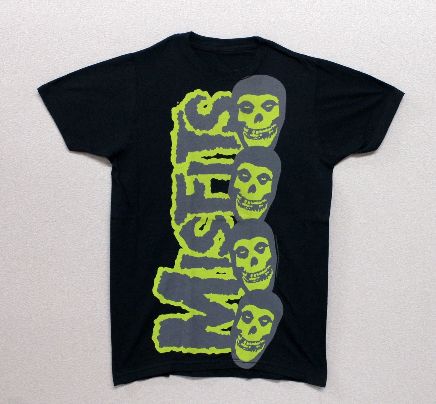Misfits Green Grey Logo and Skulls