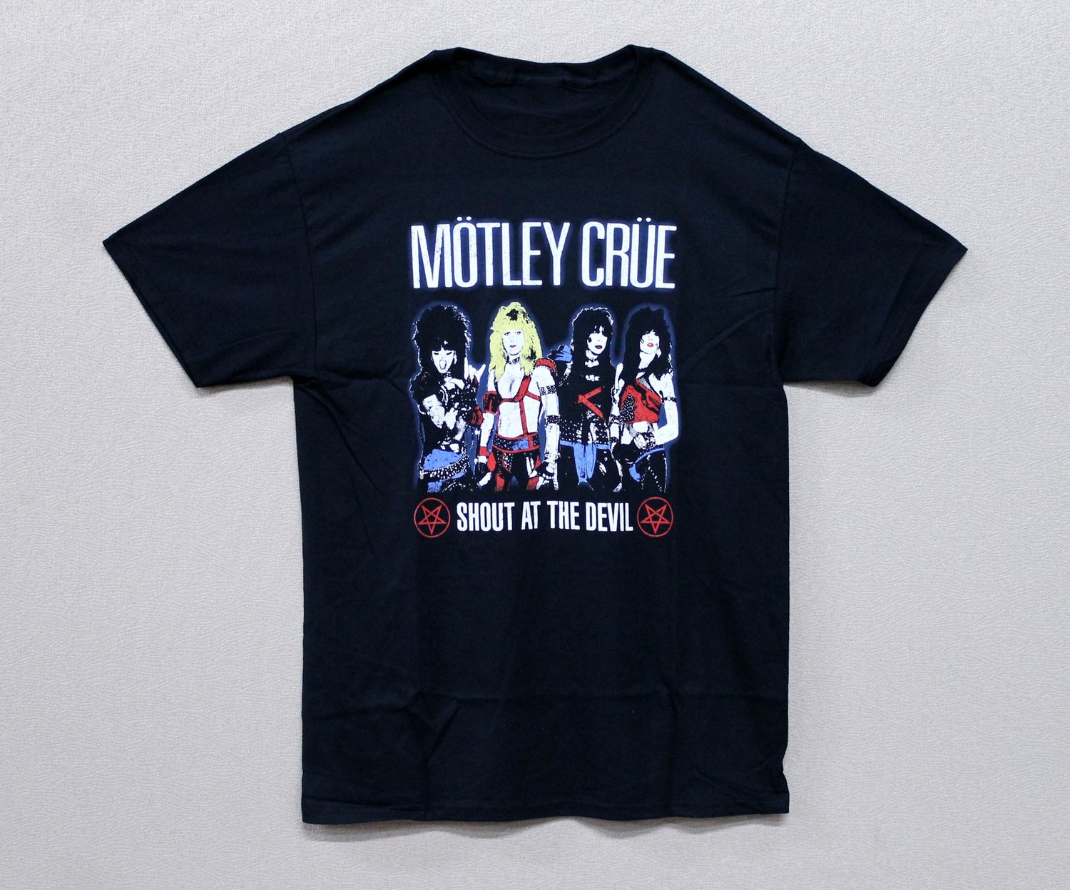 Motley Crue Shout at the Devil Portrait Blue Glow