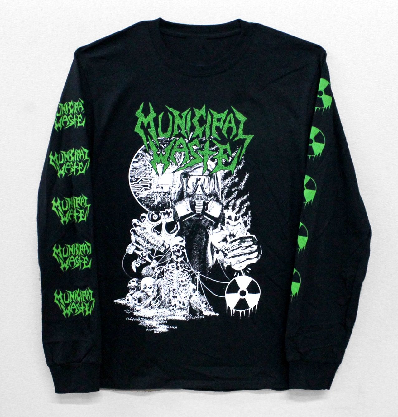 Municipal Waste Biotech Gasmask Longsleeve - Black