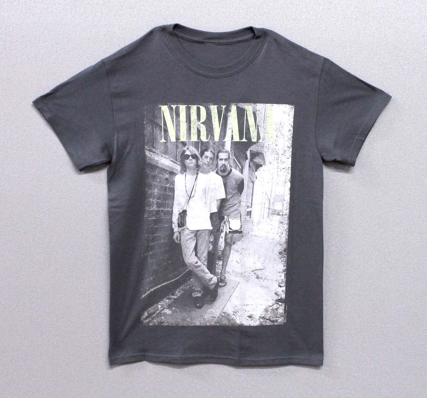 Nirvana Brick Wall Alley Photo - Grey
