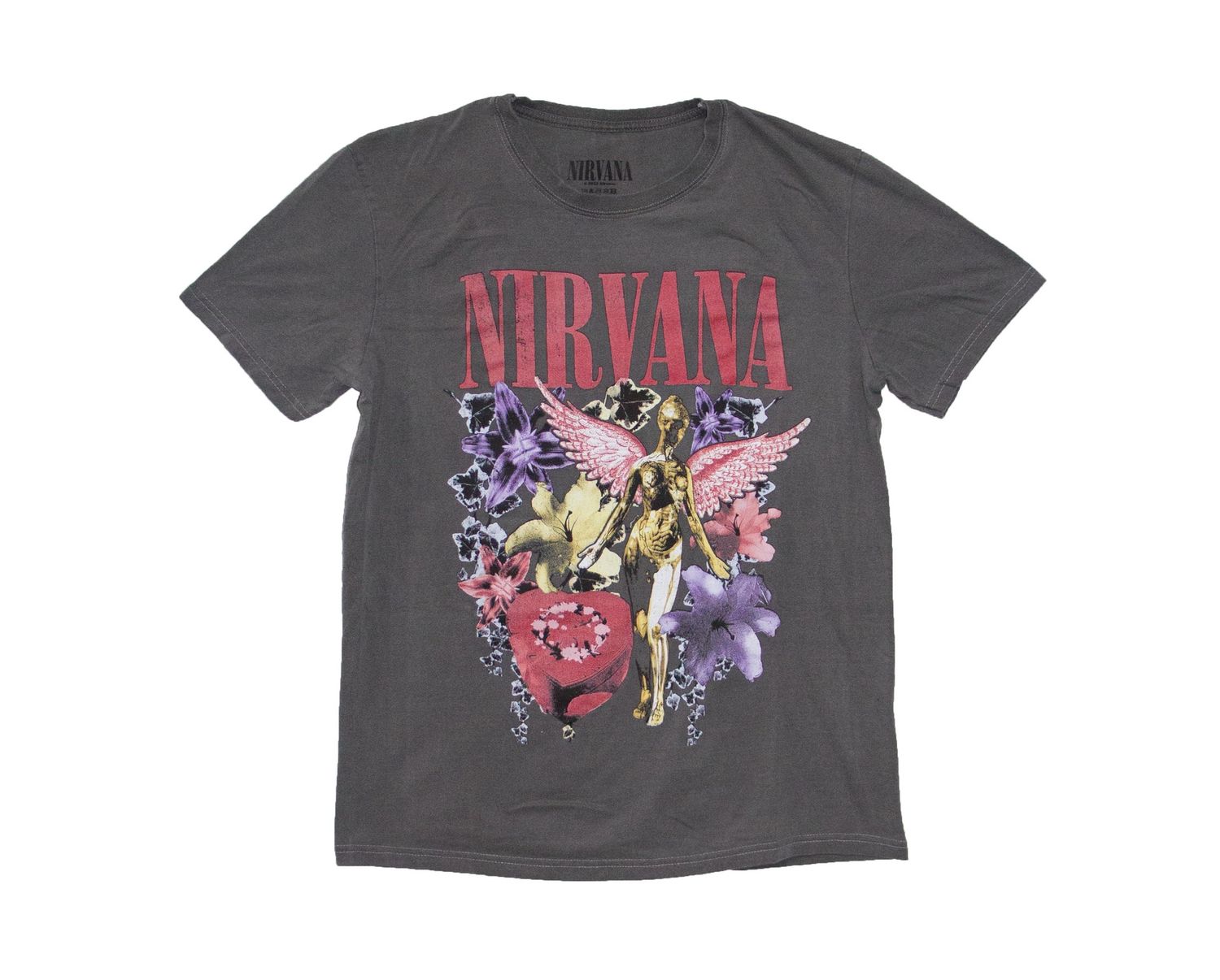 Nirvana - In Utero Vintage Collage - GREY