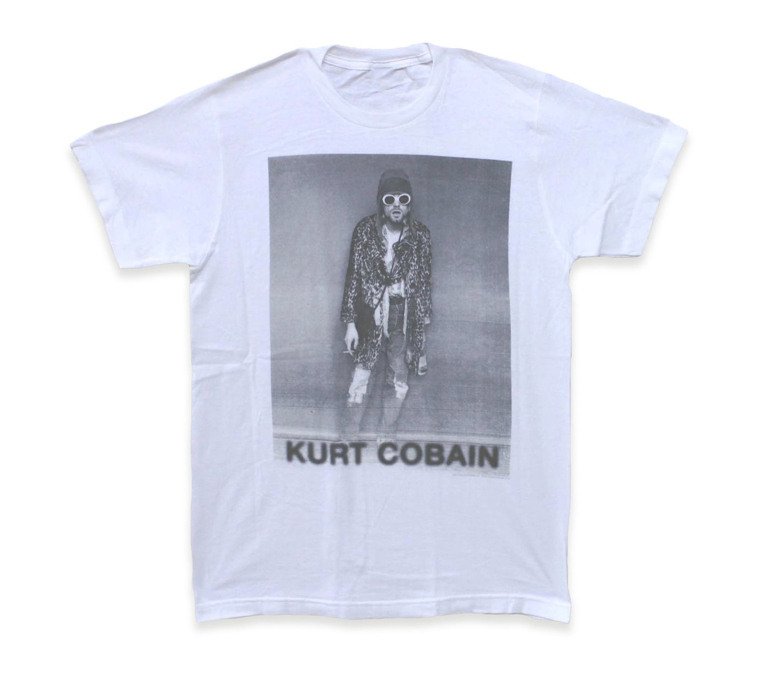 Nirvana Kurt Cobain Leopard Photo - White