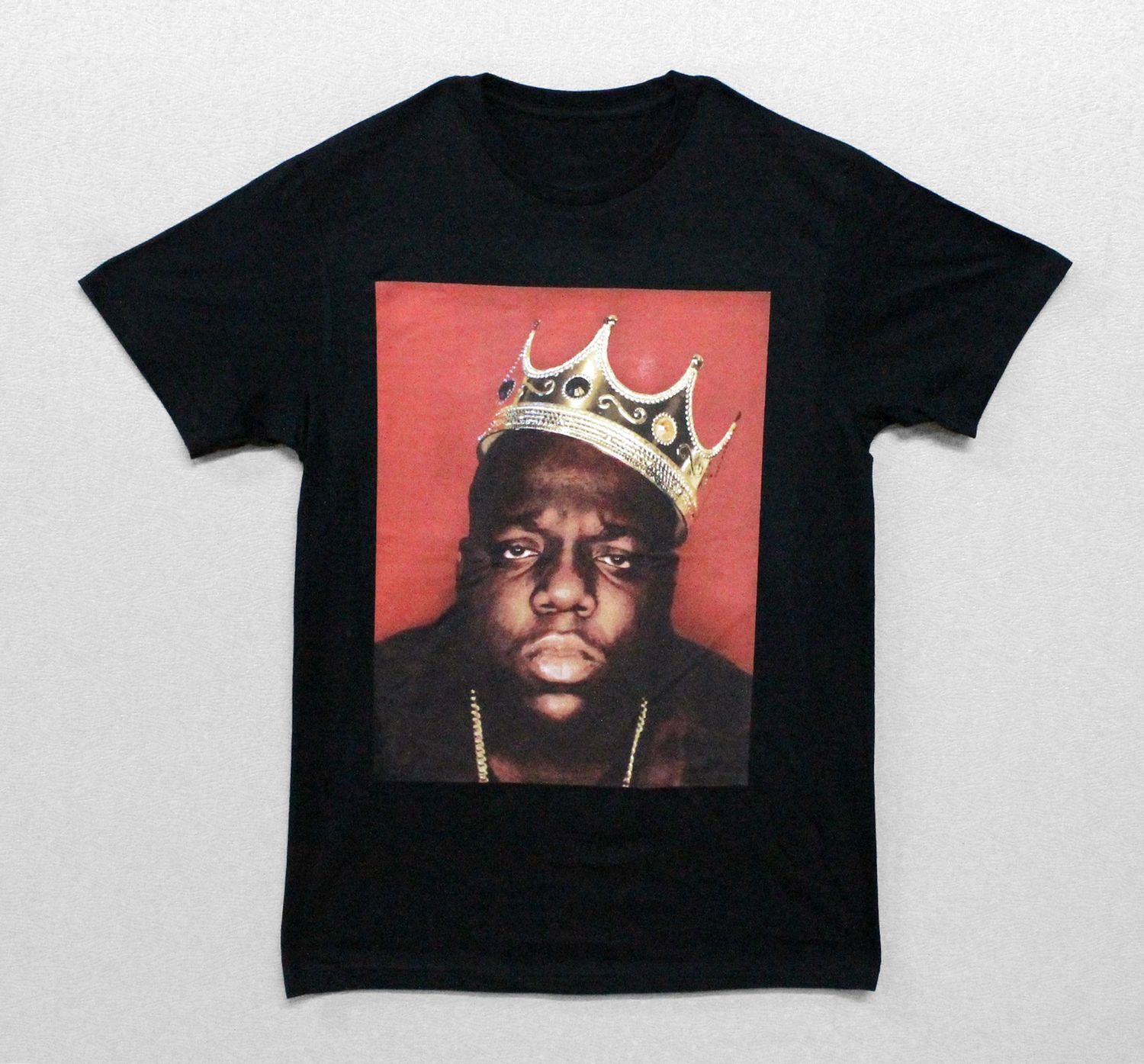 Notorious BIG Red Square Headshot - Black