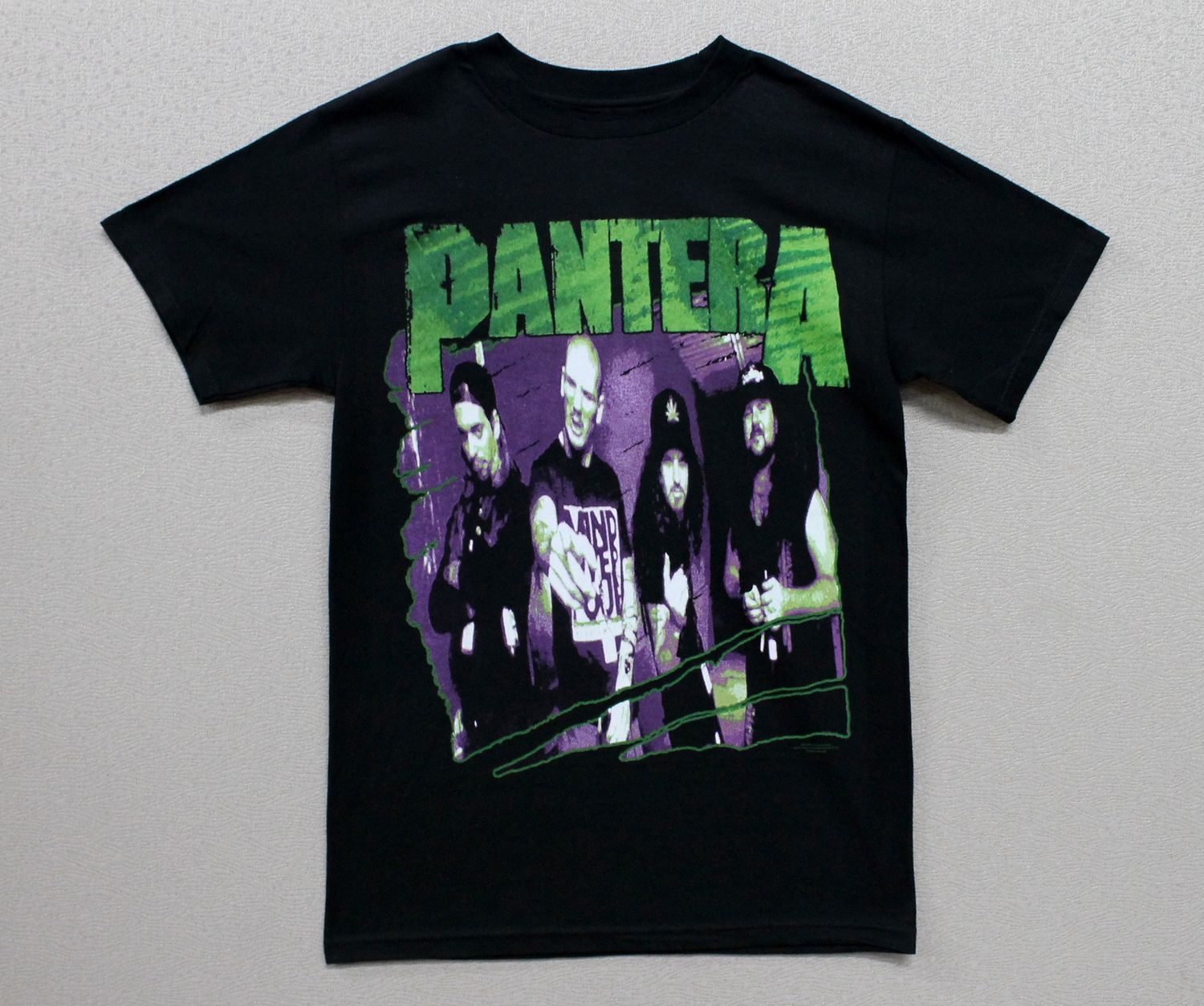 Pantera Band Photo Purple &amp; Green