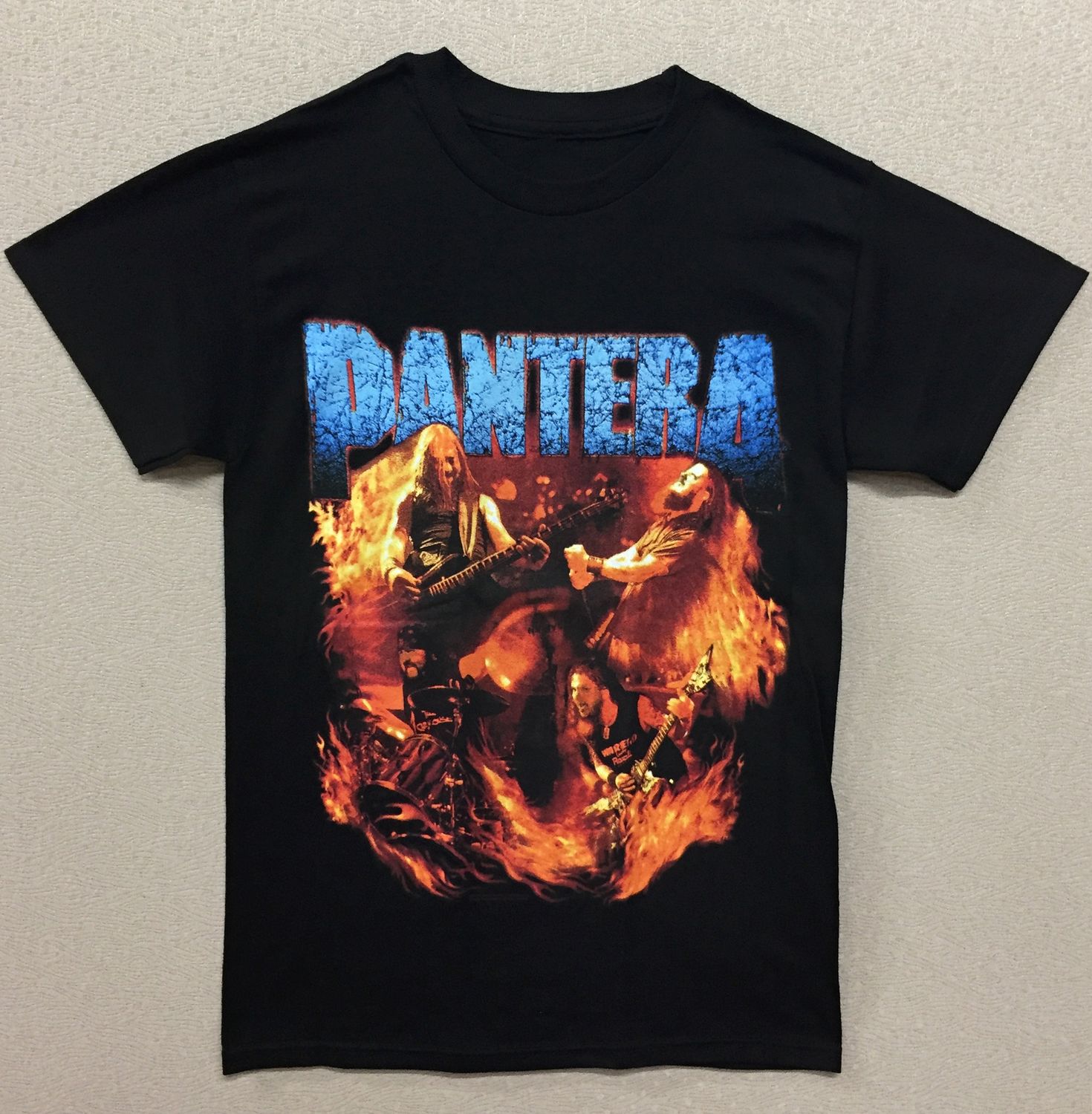 Pantera Blue Logo Orange Band Playing