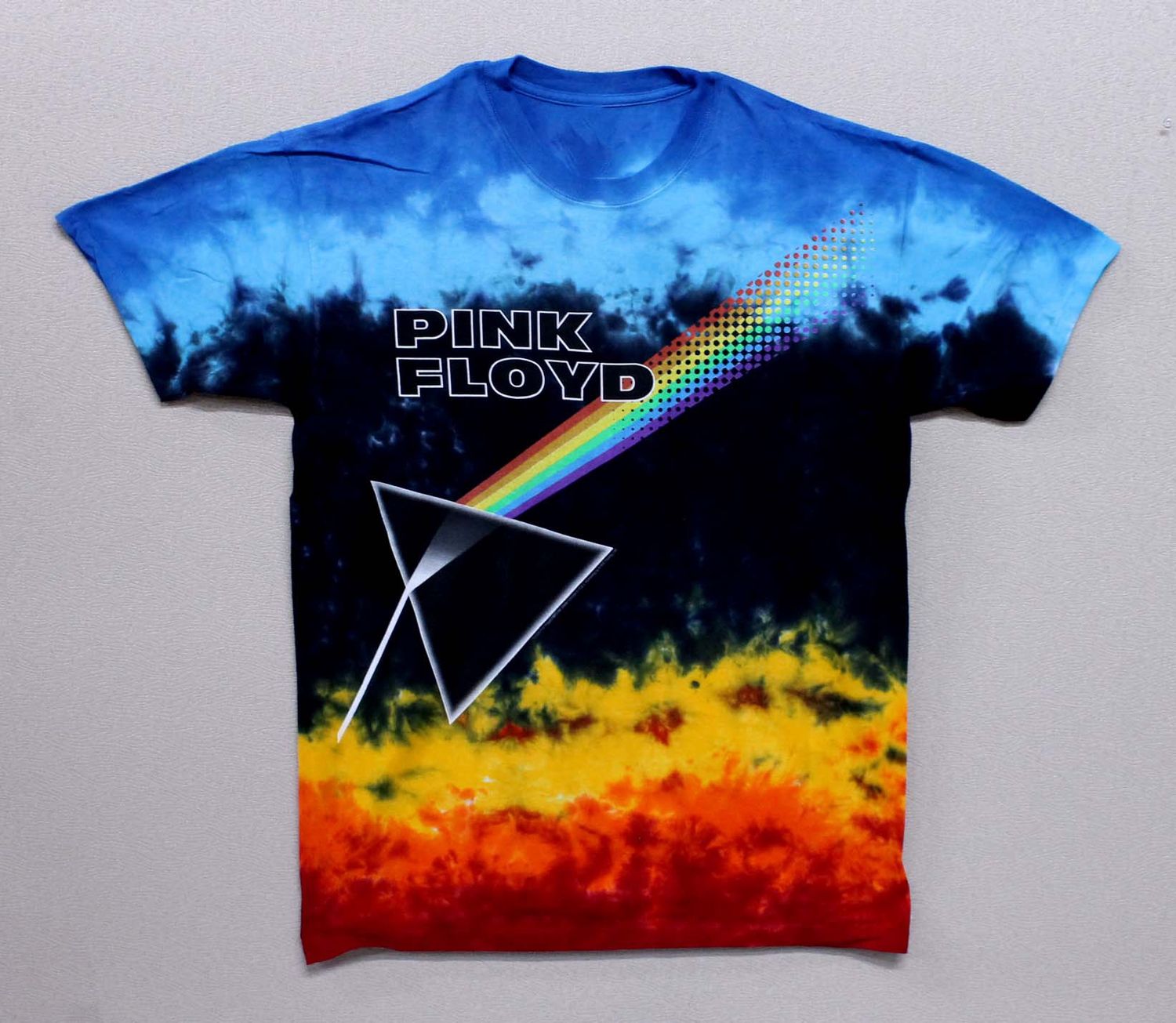 Pink Floyd Dark Side Angled Triangle Tye Dye