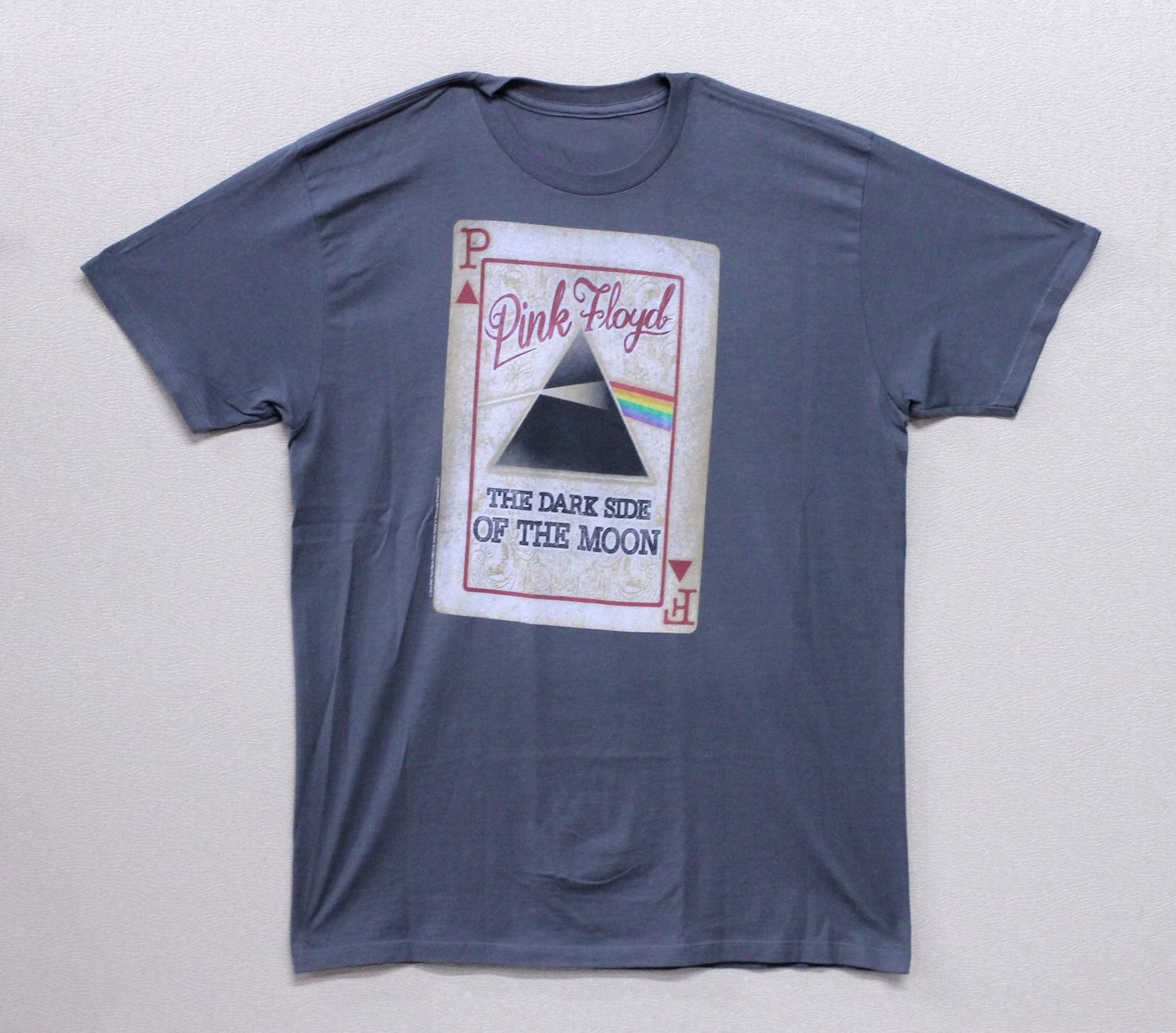 Pink Floyd Dark Side Rustic Playing Card on Grey