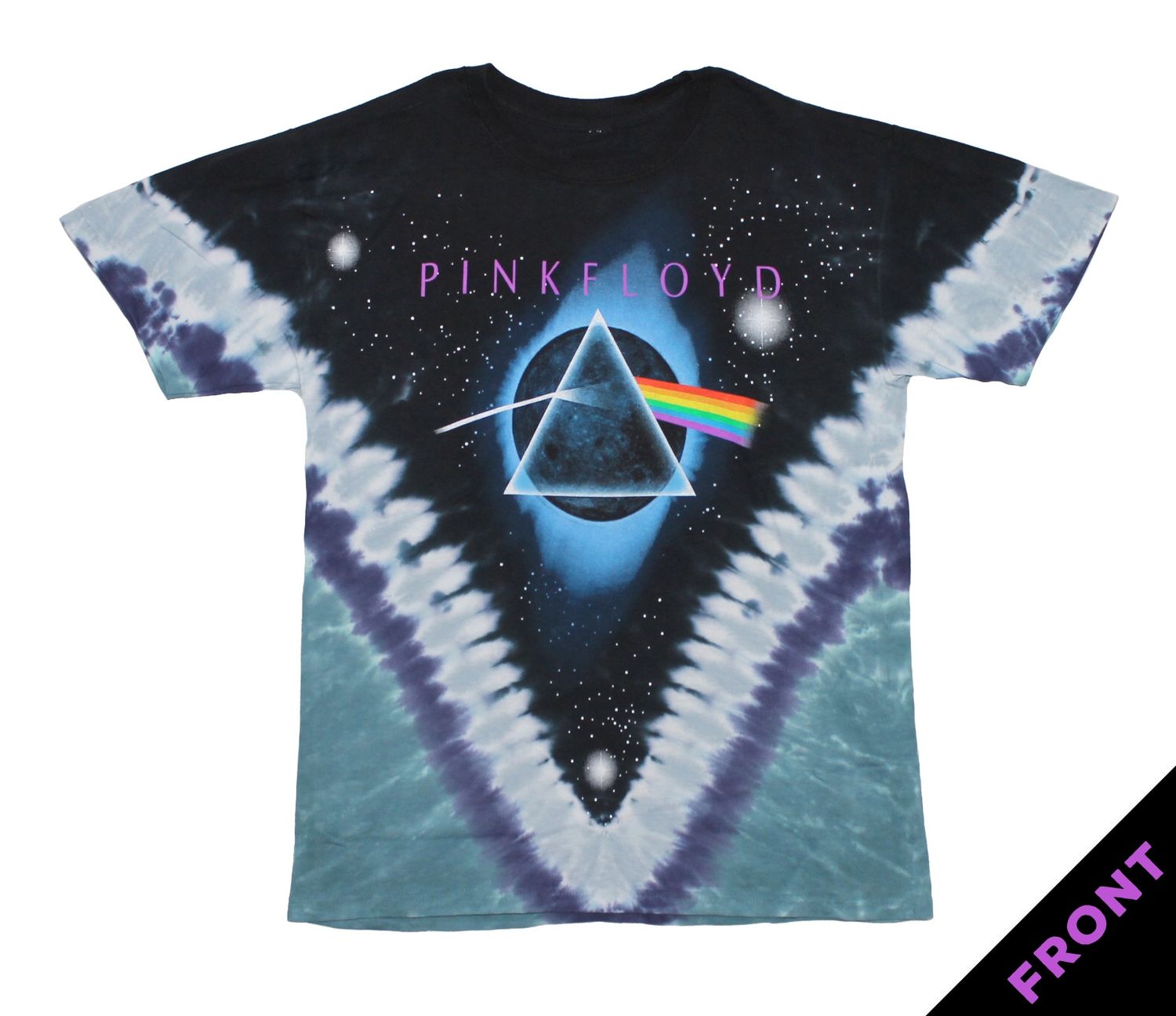 Pink Floyd Dark Side Pyramid - V Tye-Dye