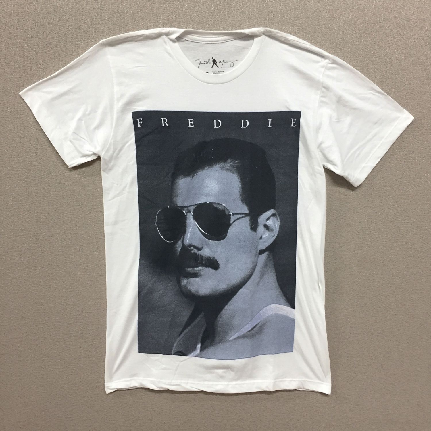 Queen Freddie Mercury Blue Portrait - White
