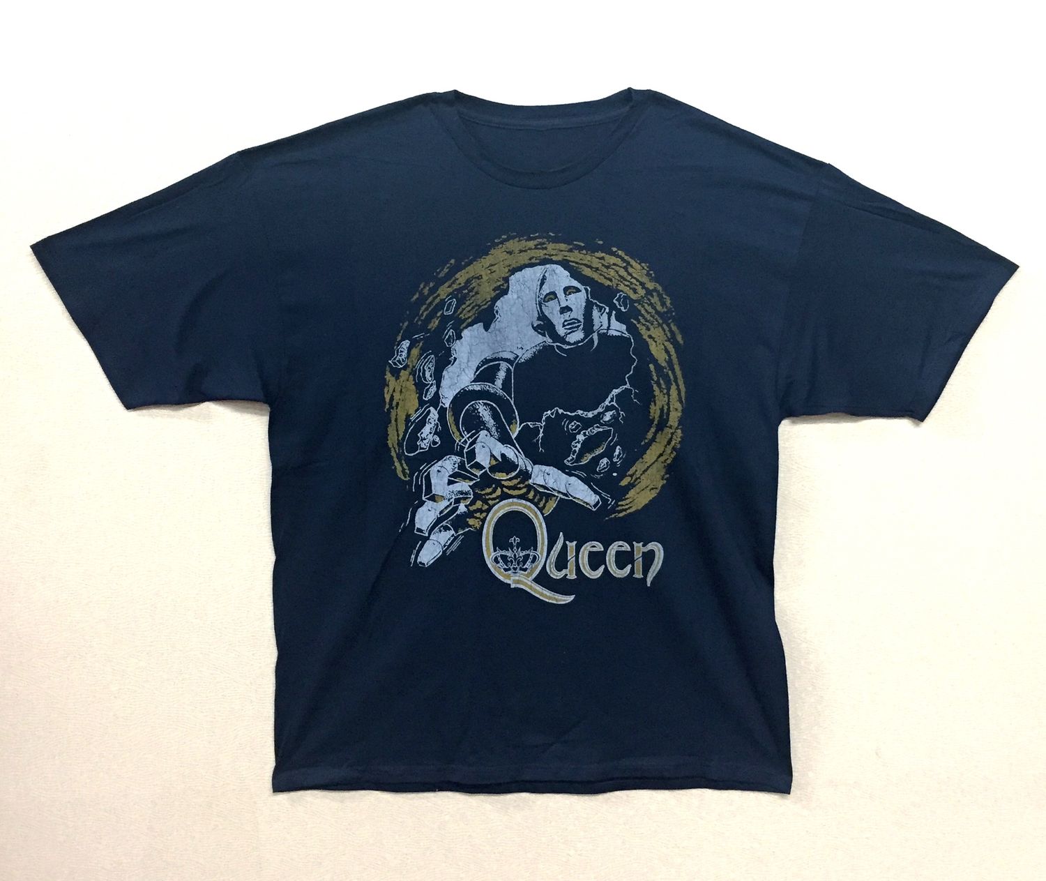 Queen News of the World Posterized on Blue