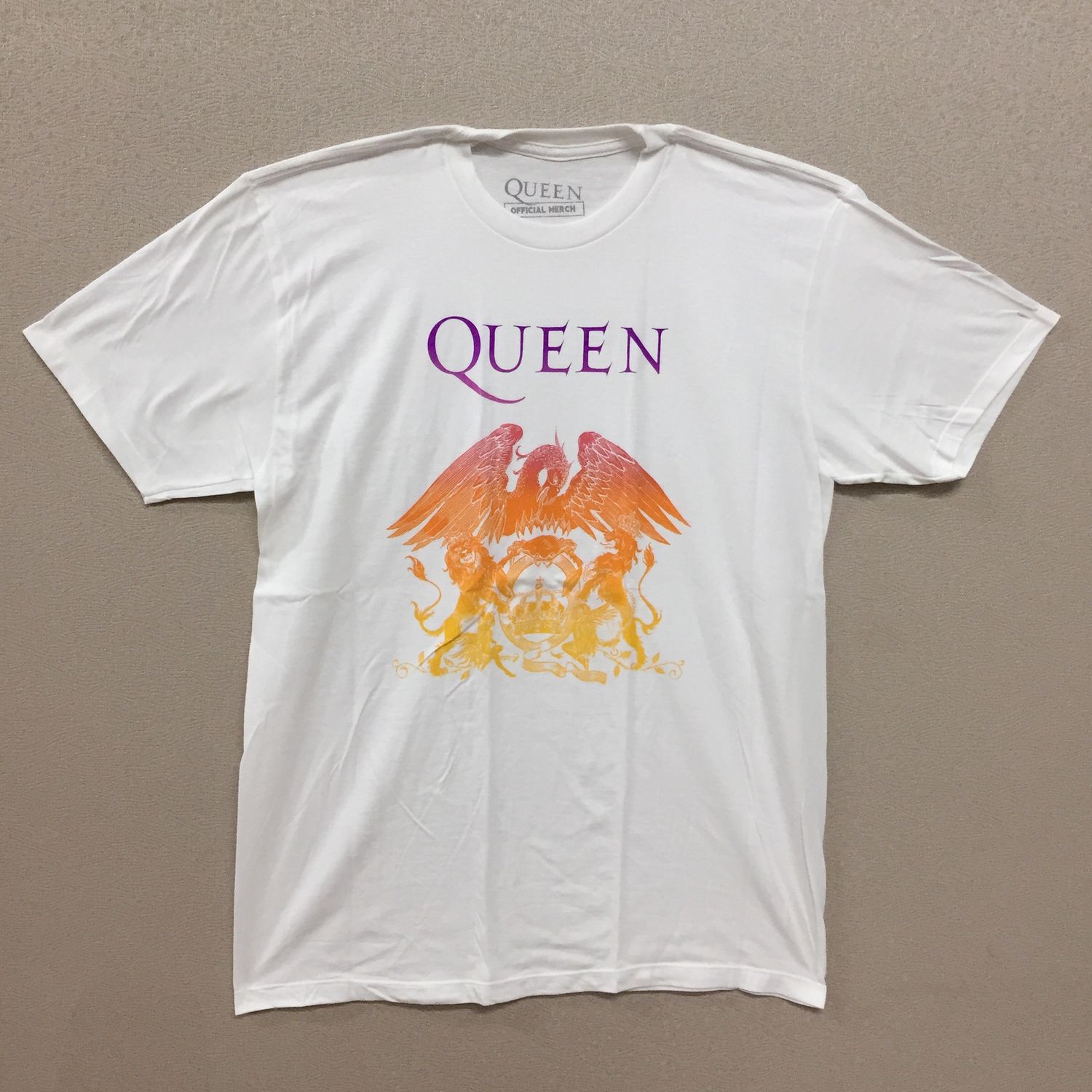 Queen Purple Yellow Gradient Logo on White